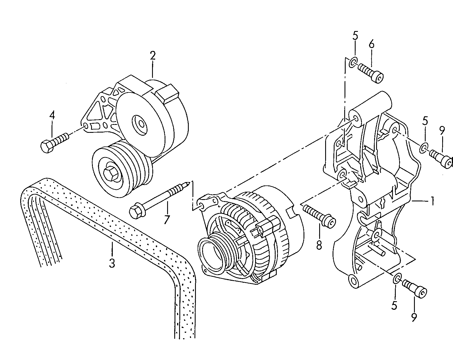 Seat 022 145 299 D - Yönləndirmə / Bələdçi Kasnağı, v-yivli kəmər furqanavto.az