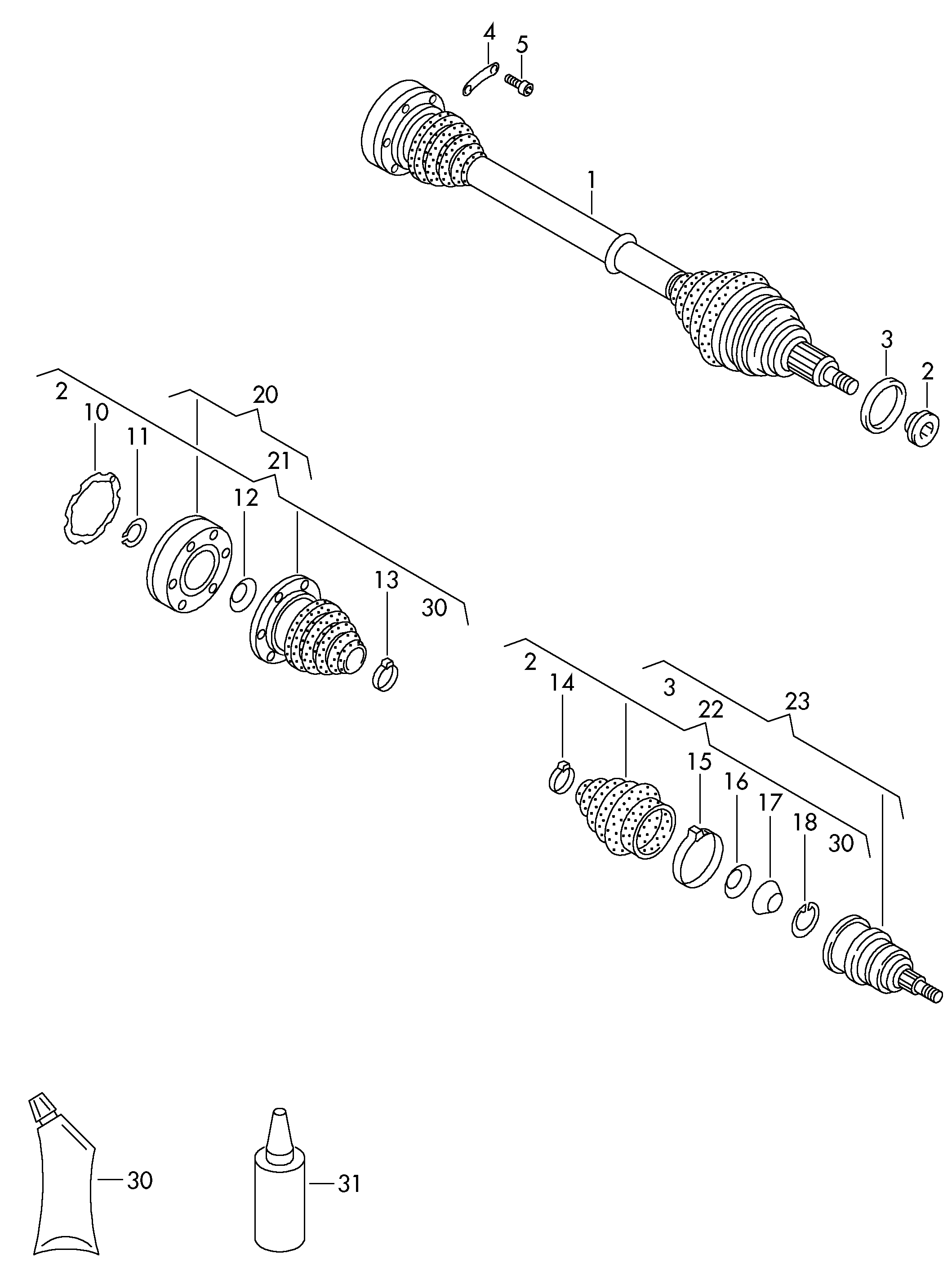 VAG 6Q0407271DA - Birləşmə dəsti, ötürücü val furqanavto.az