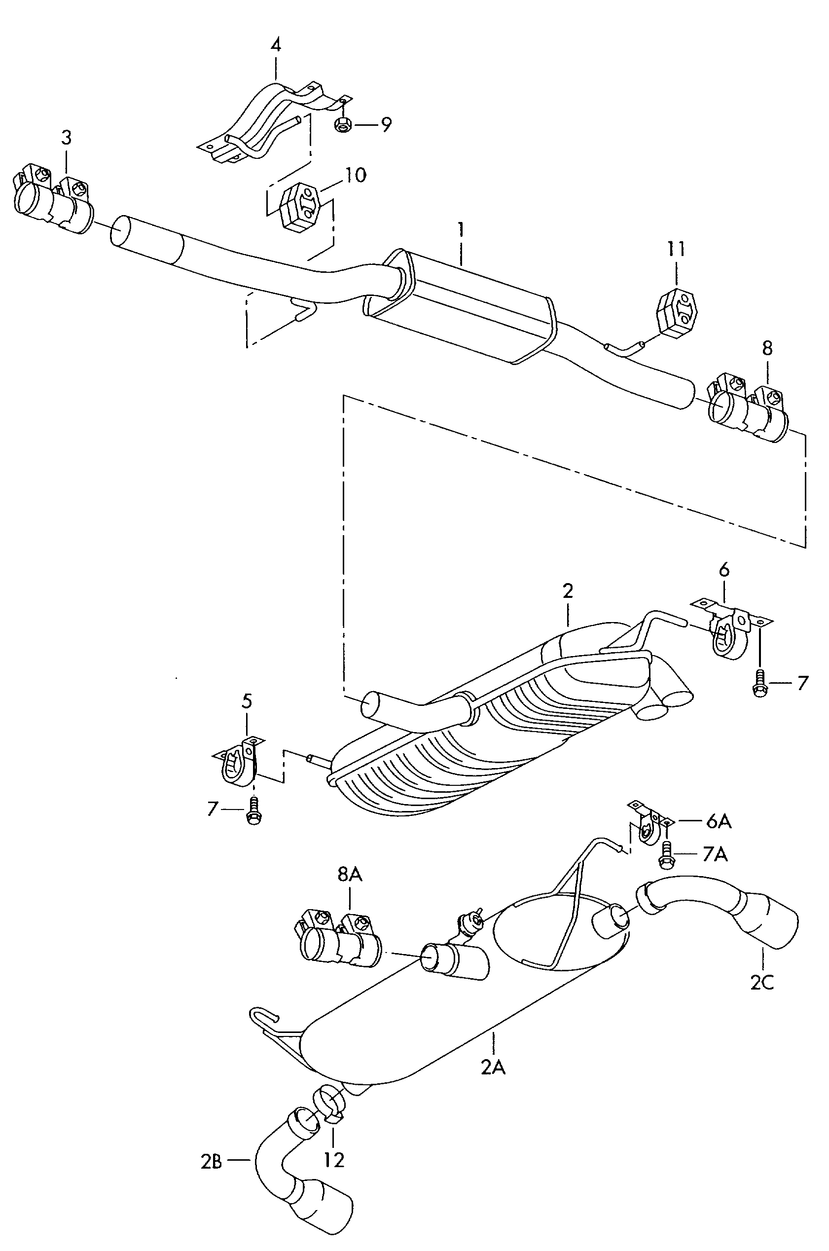 Seat 1H0.253.141 A - Boru birləşdiricisi, egzoz sistemi furqanavto.az