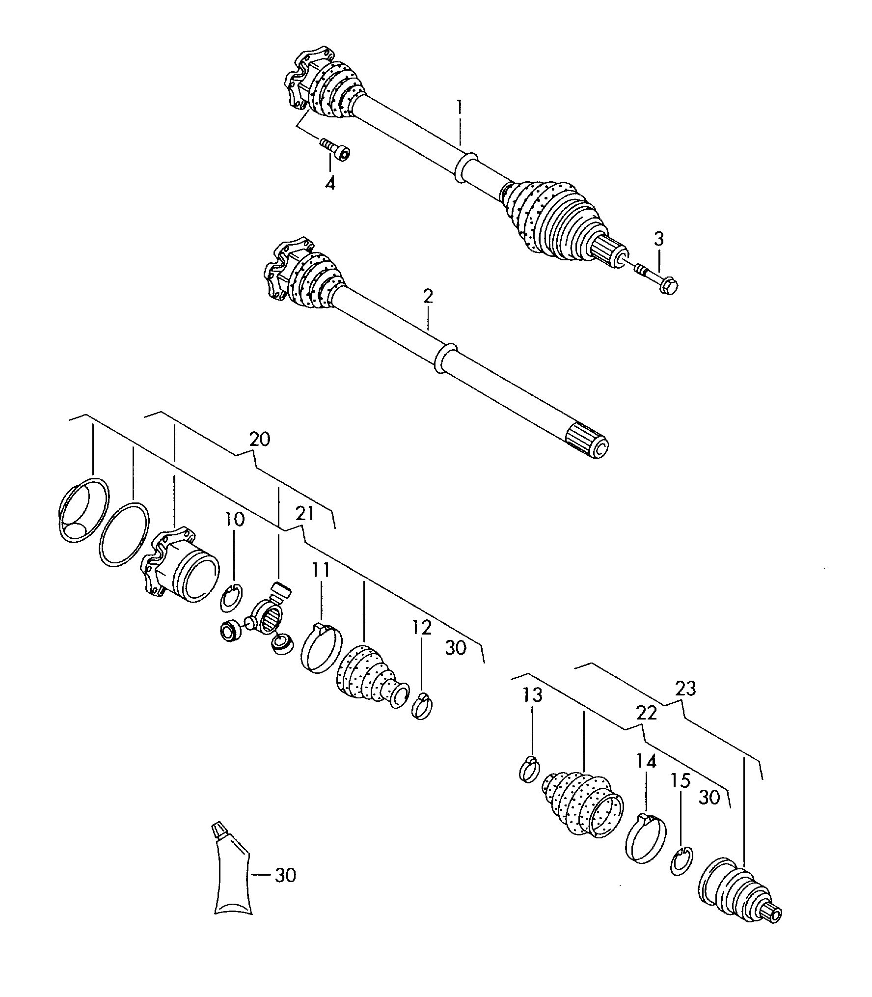 VAG 4A0407341B - Birləşmə dəsti, ötürücü val furqanavto.az