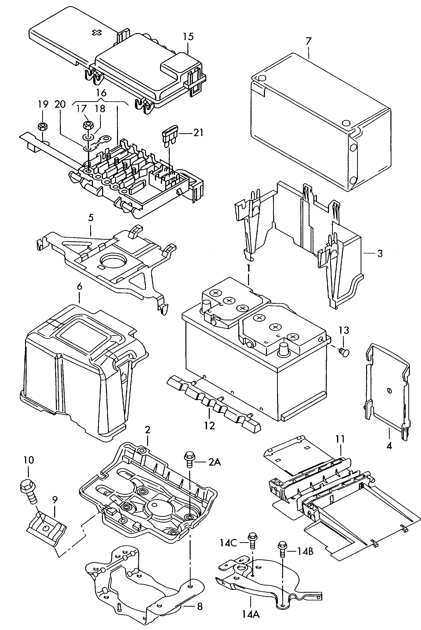 ÖAF JZW 915 105 C - Başlanğıc batareyası furqanavto.az