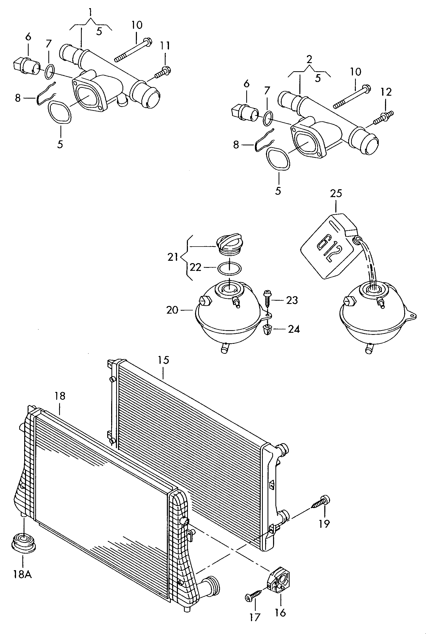 Skoda 1K0121251EH - Radiator, mühərrikin soyudulması furqanavto.az