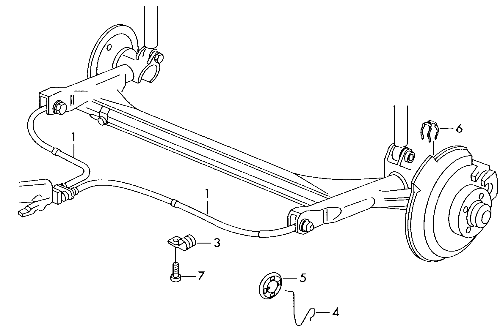 VW 1K0 609 721 Q - Kabel, dayanacaq əyləci furqanavto.az