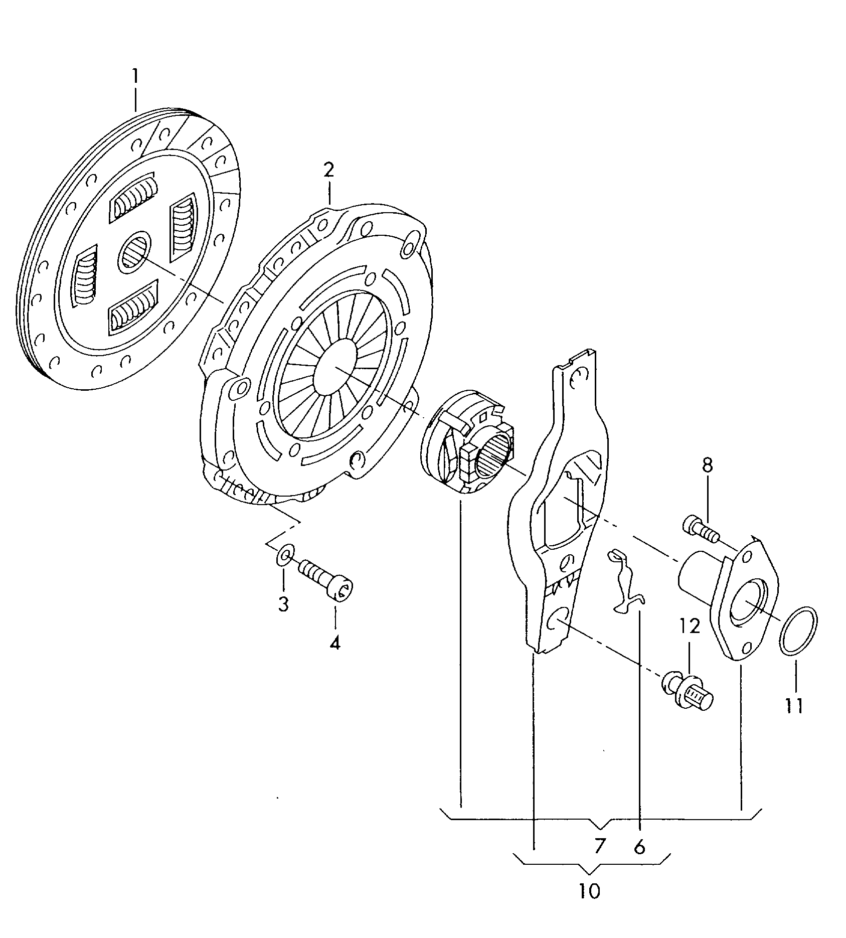 VW 03D 141 025 D - Debriyaj təzyiq lövhəsi furqanavto.az