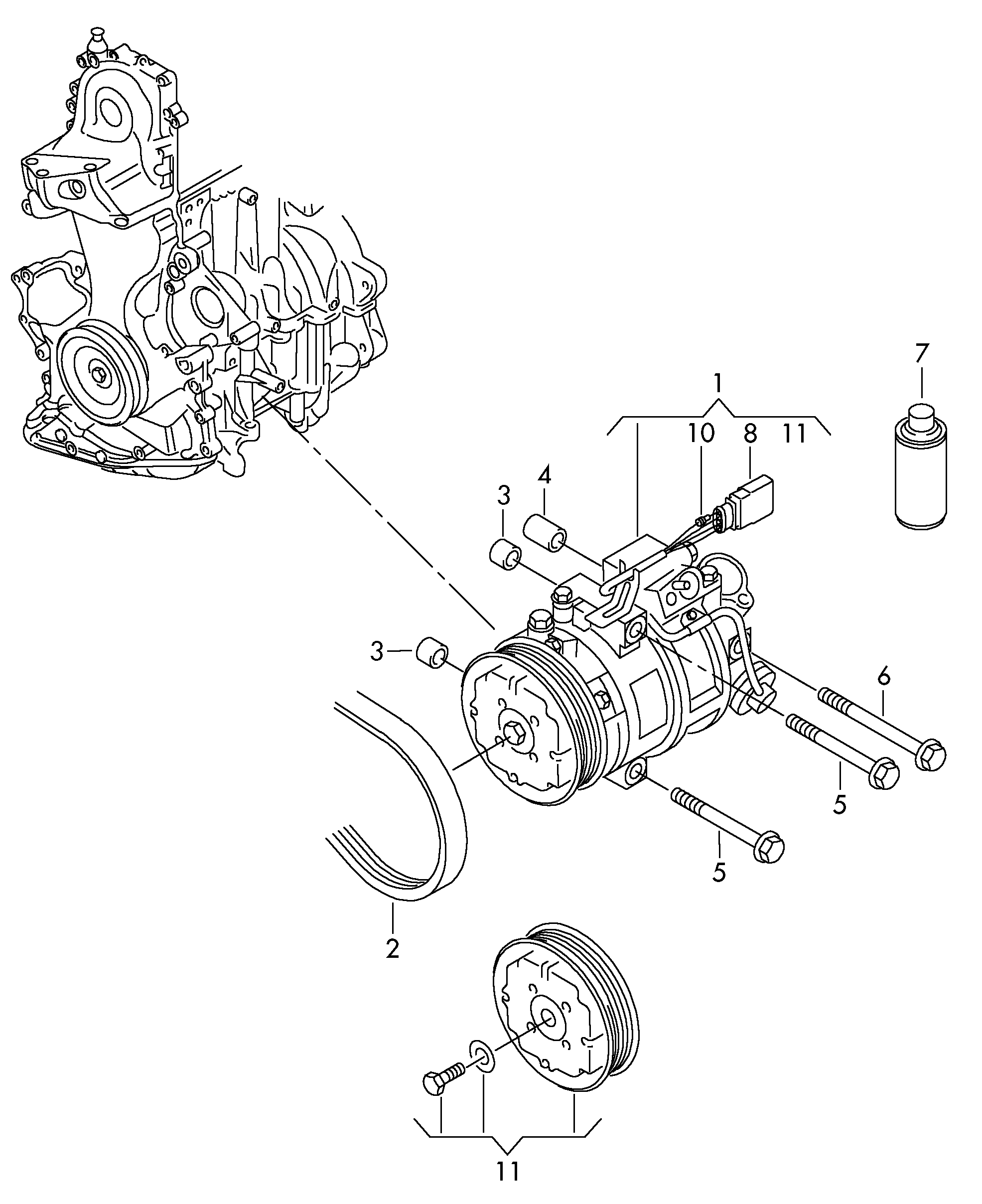 Skoda 6Q0820808G - Kompressor, kondisioner furqanavto.az