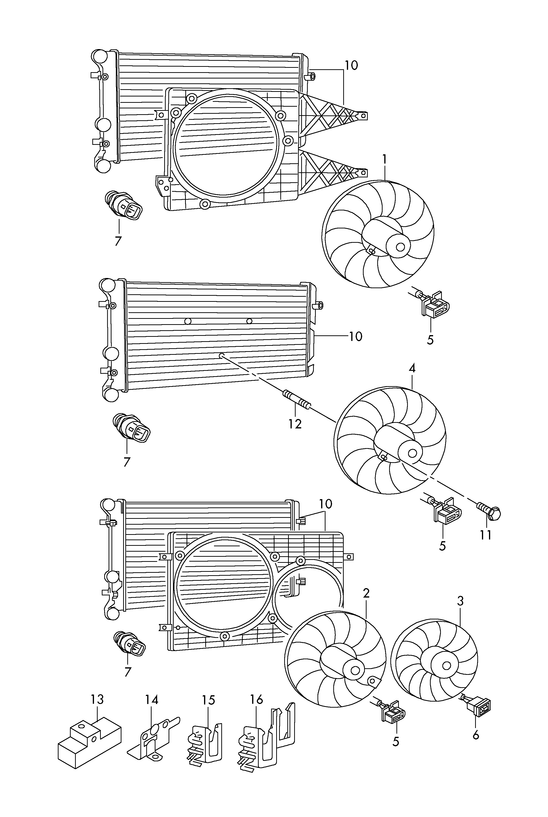 AUDI 357972742B - Fen, radiator furqanavto.az