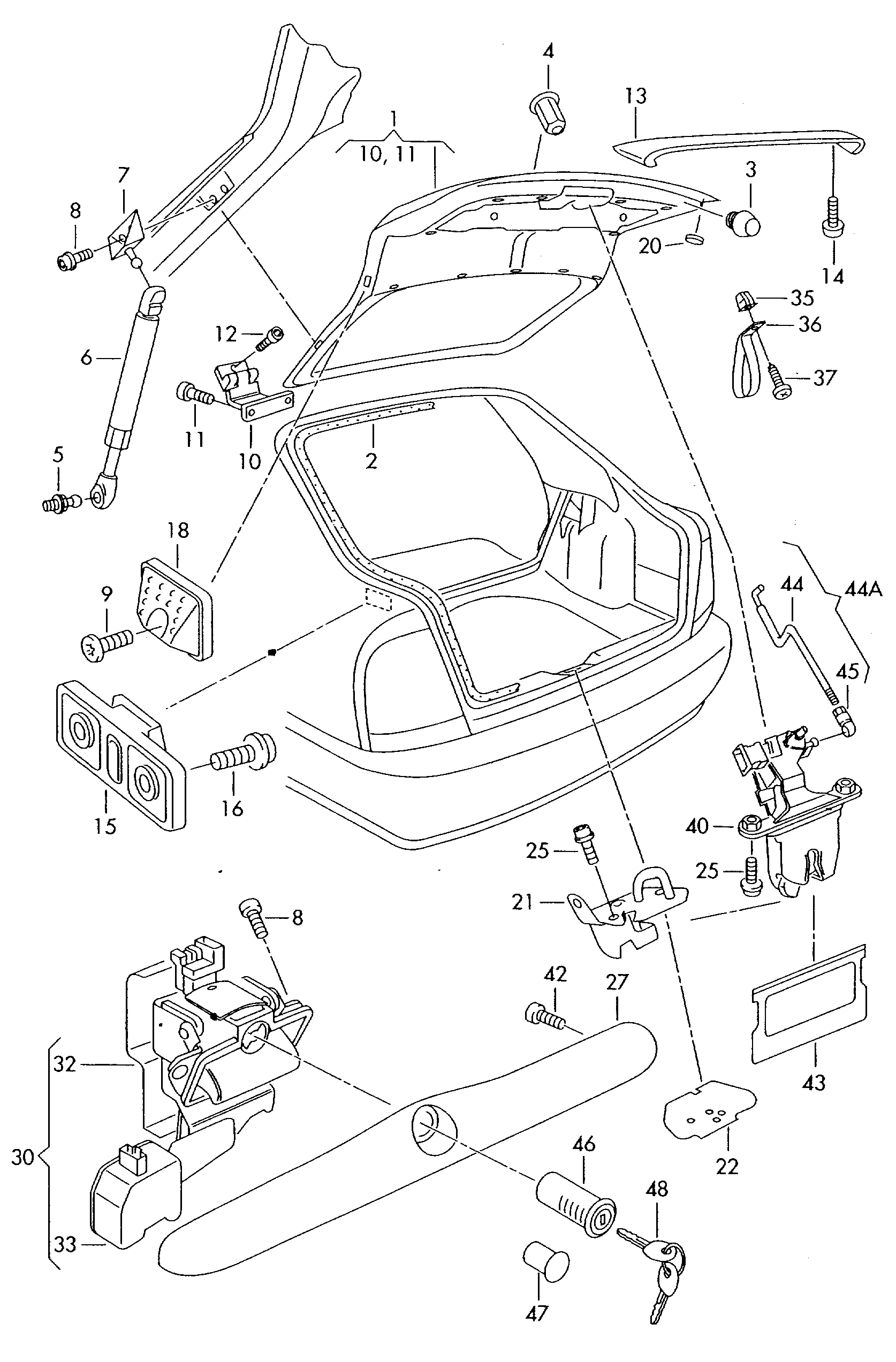 VAG 1U6 827 550F - Qazlı bulaq, baqaj, yük yeri furqanavto.az