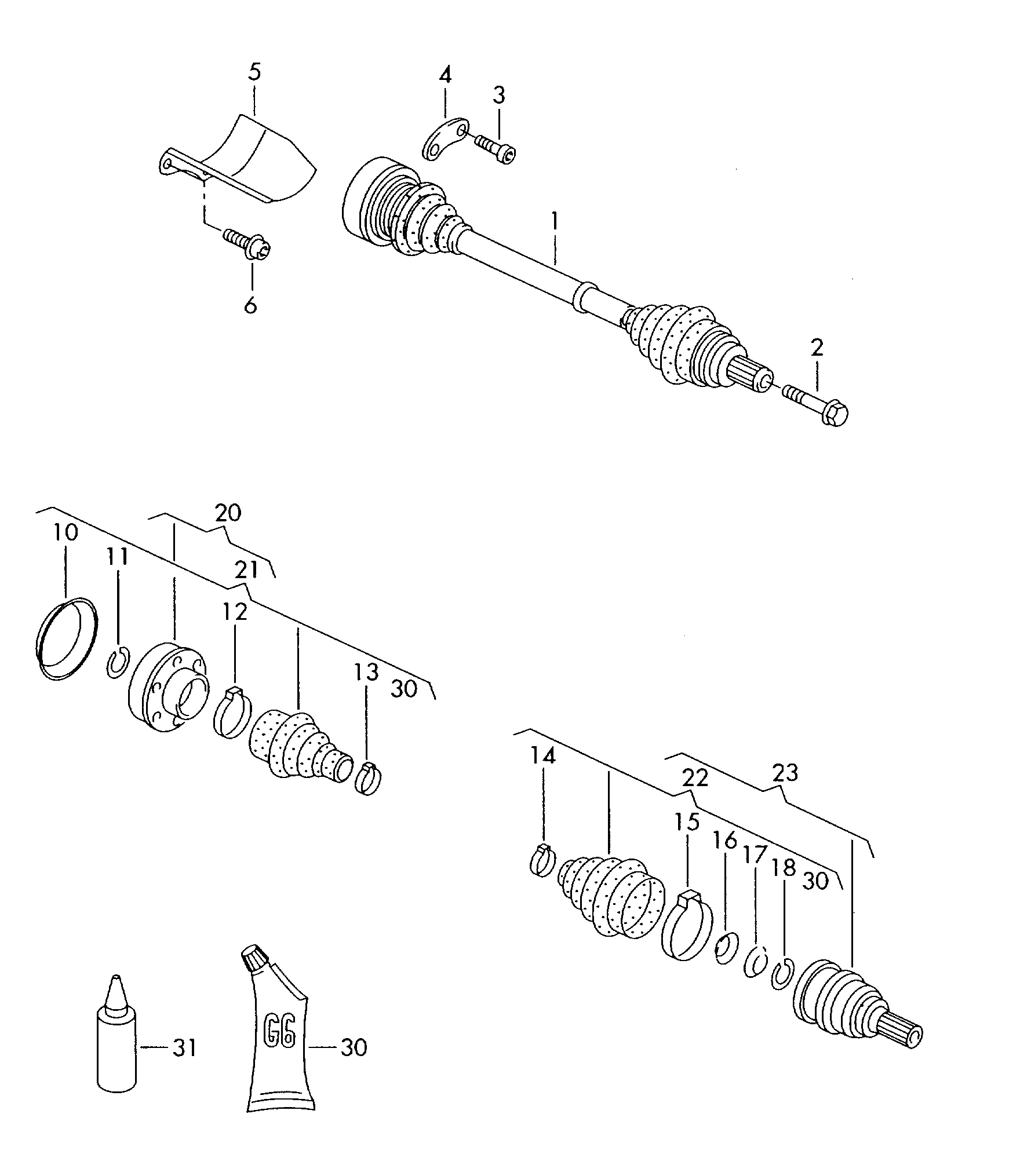 OM 1K0407271EE - Sürücü mili furqanavto.az