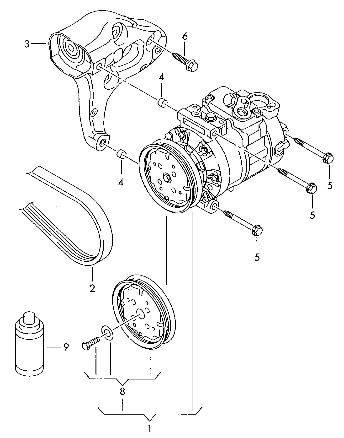 Seat 5N0 820 803 H - Kompressor, kondisioner furqanavto.az