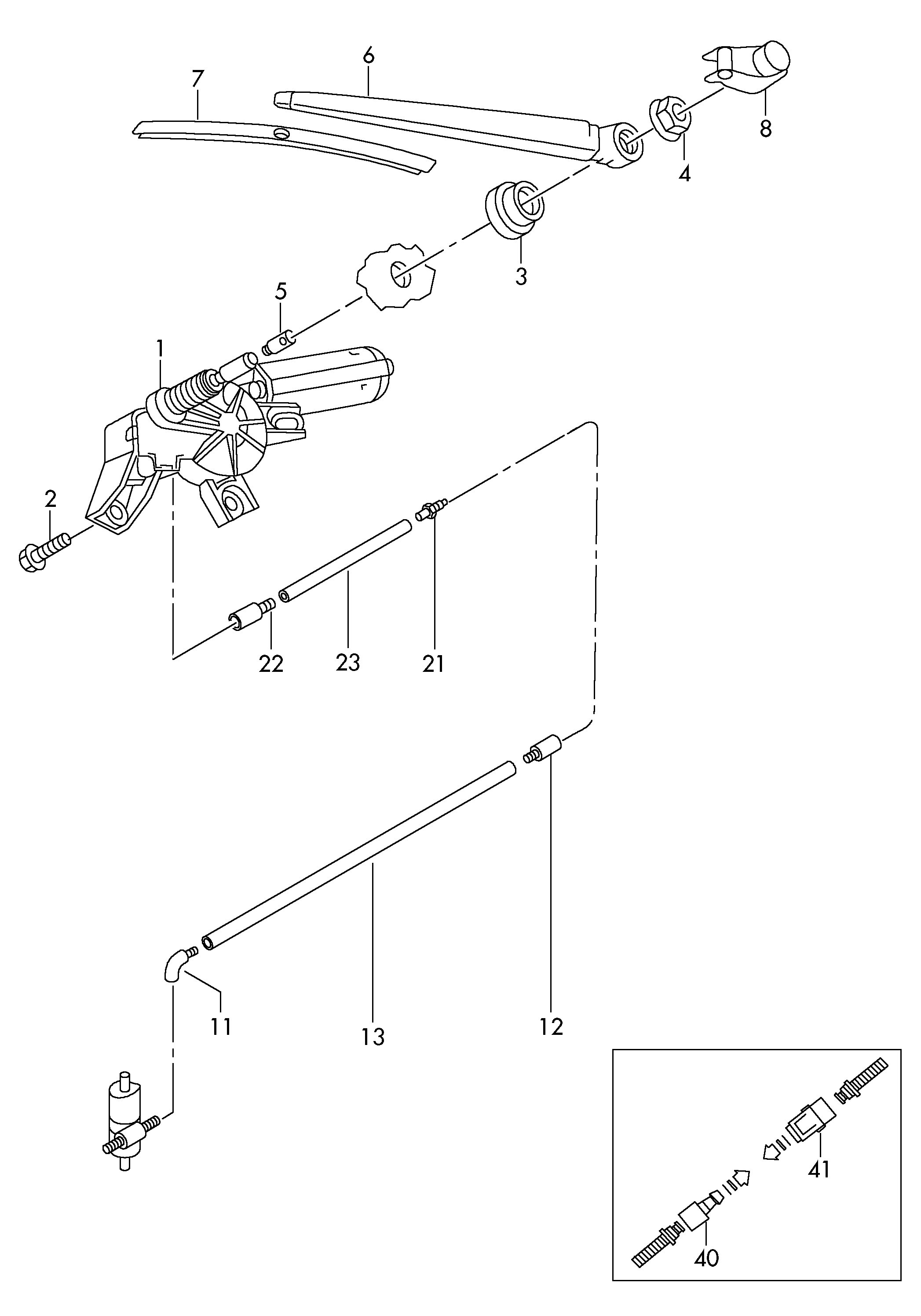 VAG 5L6 955 425 - Siləcək qol dəsti, pəncərənin təmizlənməsi furqanavto.az