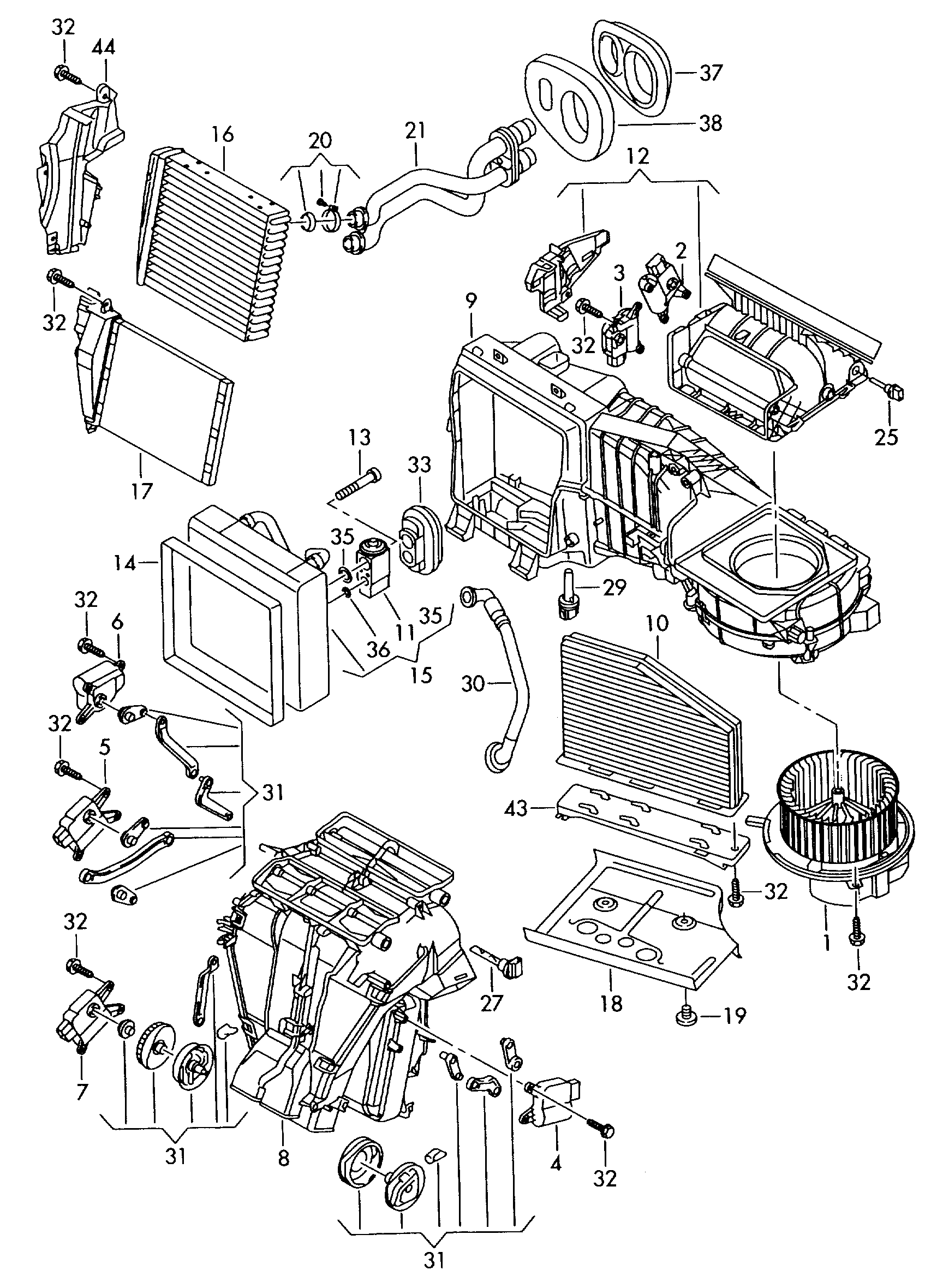 Seat 3C0 907 521 F - İdarəetmə bloku, istilik/ventilyasiya furqanavto.az