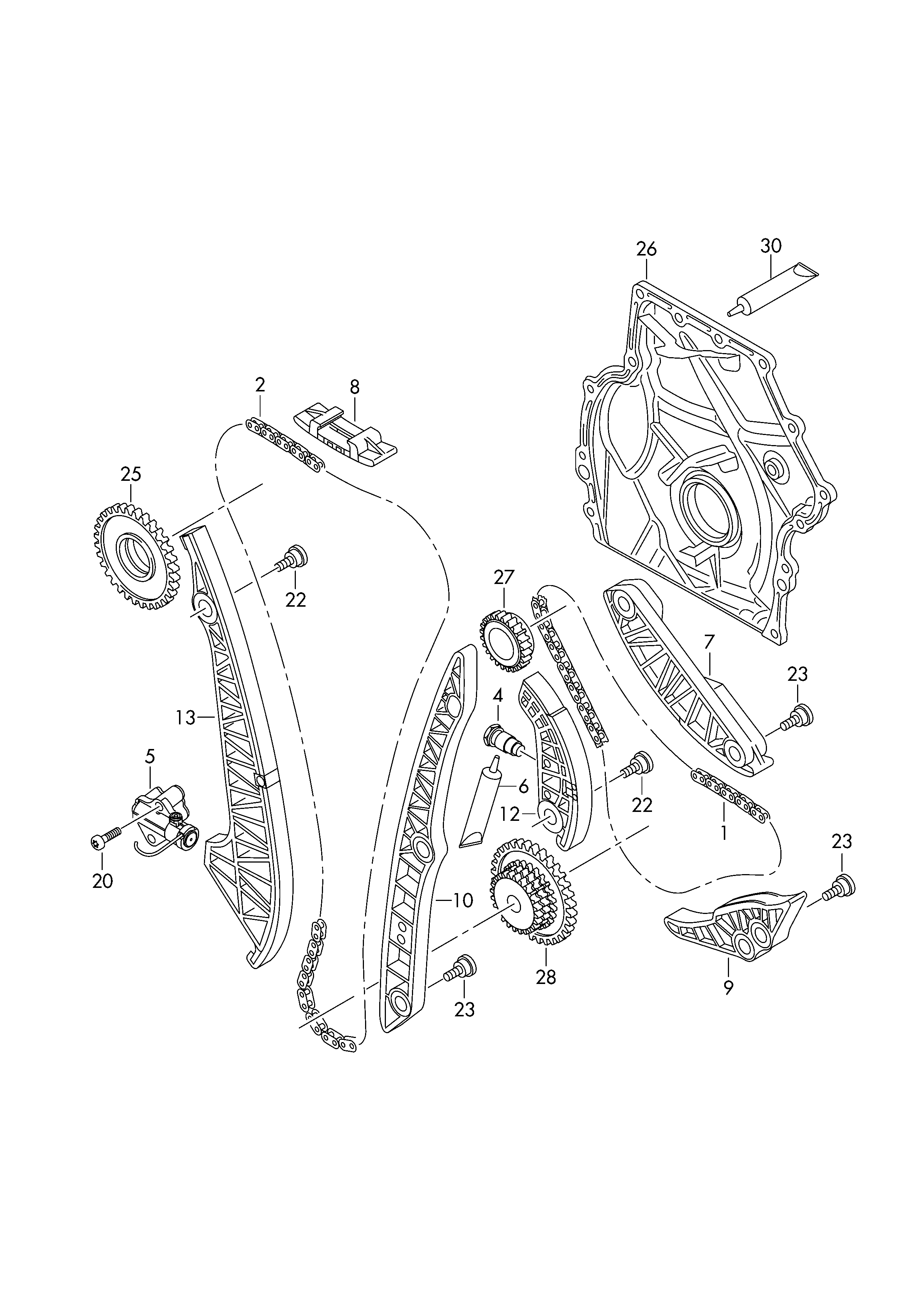 Seat 06H109469AH - Vaxt zəncirinin dəsti furqanavto.az