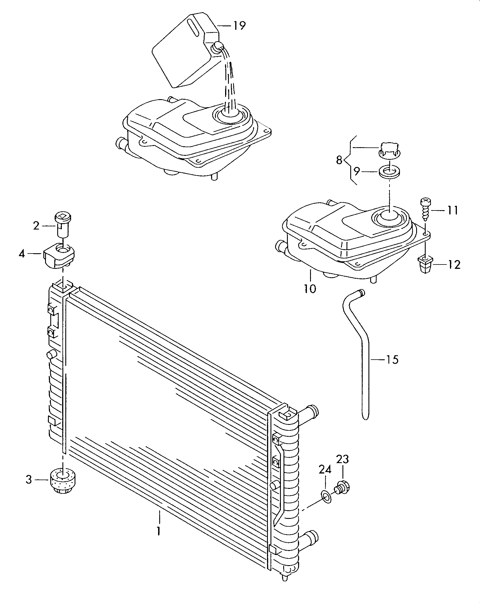 VW 8D0 121 251 BA - Radiator, mühərrikin soyudulması furqanavto.az