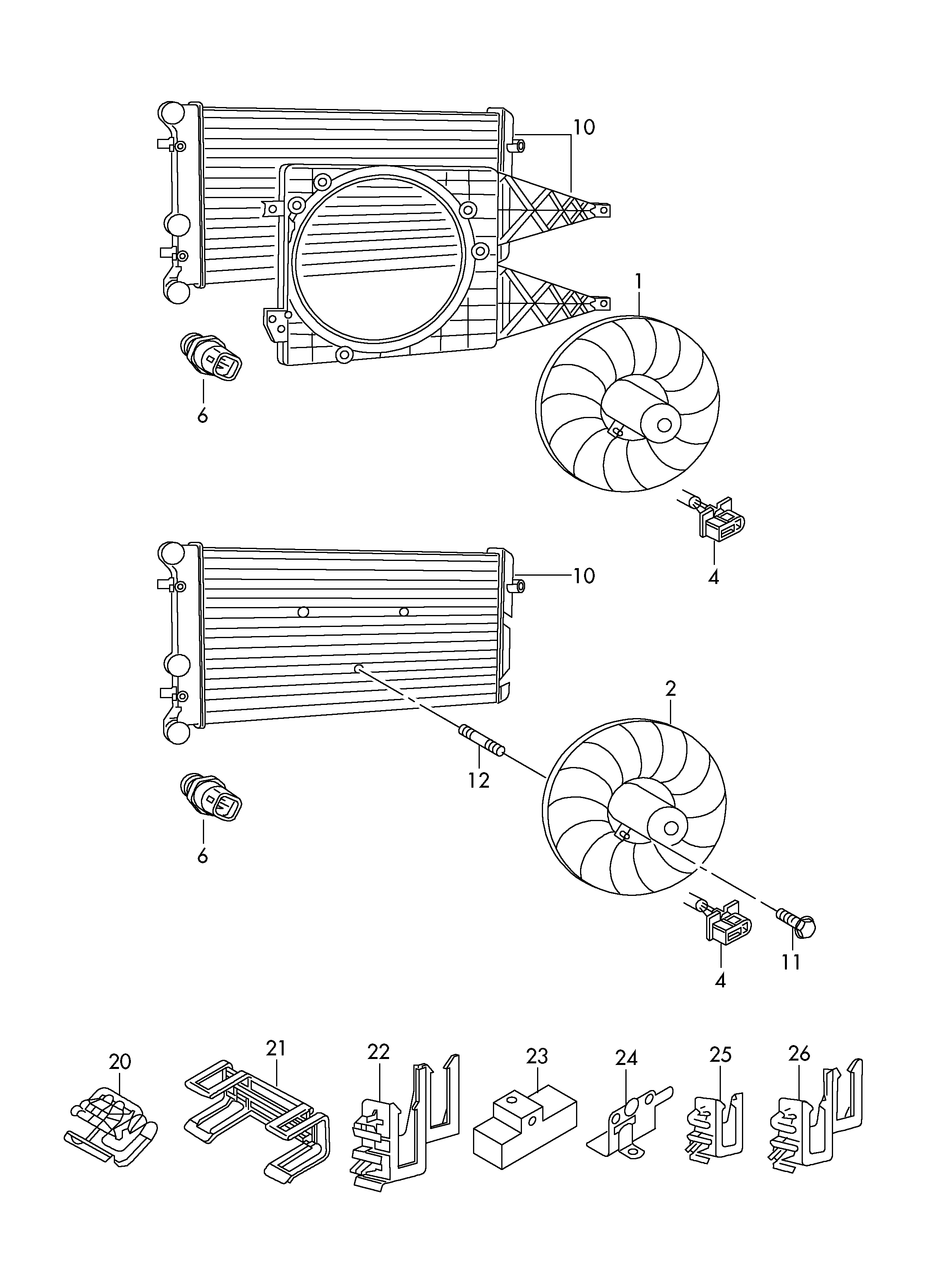 AUDI 6Q0 959 455 AD - Fen, radiator furqanavto.az