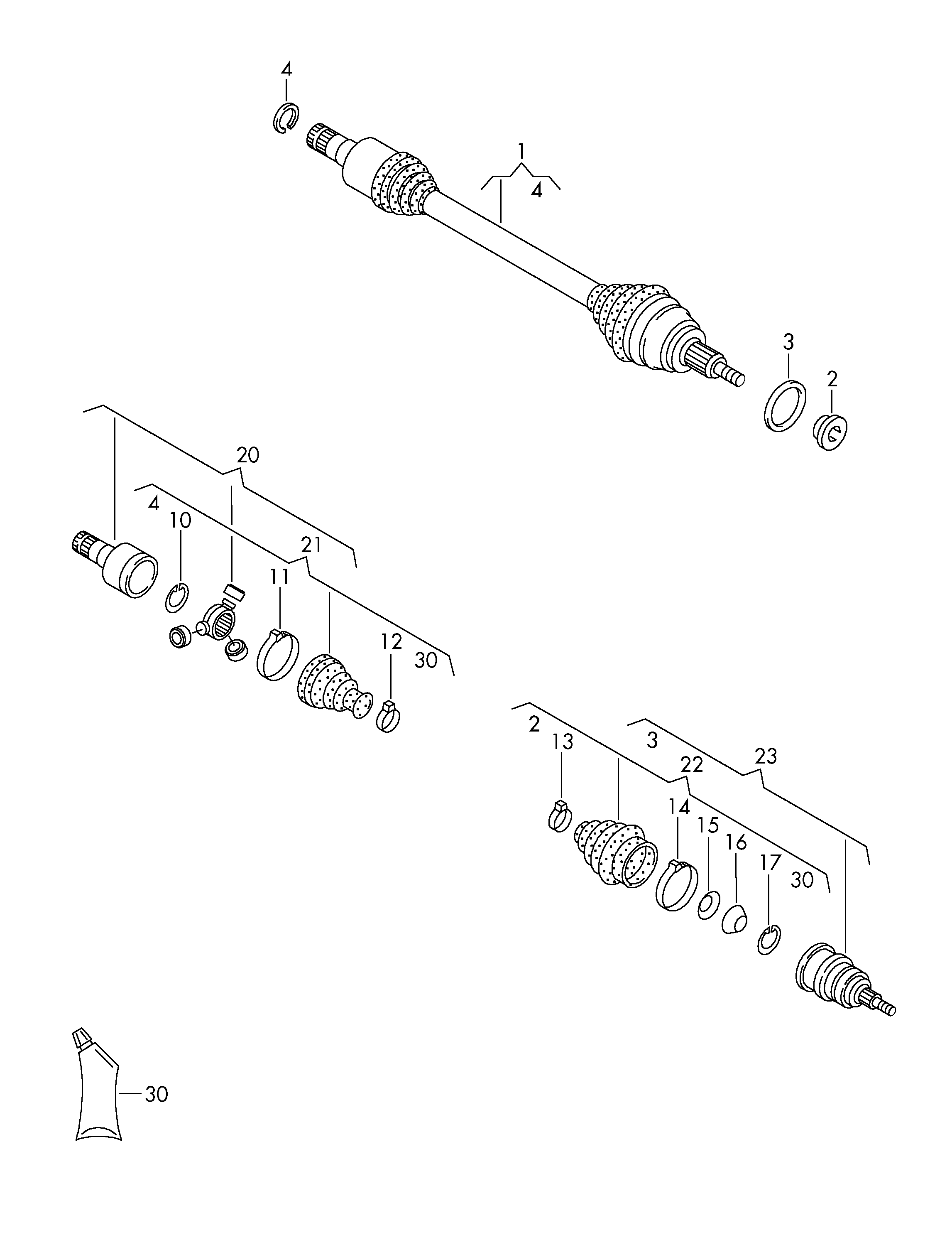 VW 6Q0498099G - Birləşmə dəsti, ötürücü val furqanavto.az