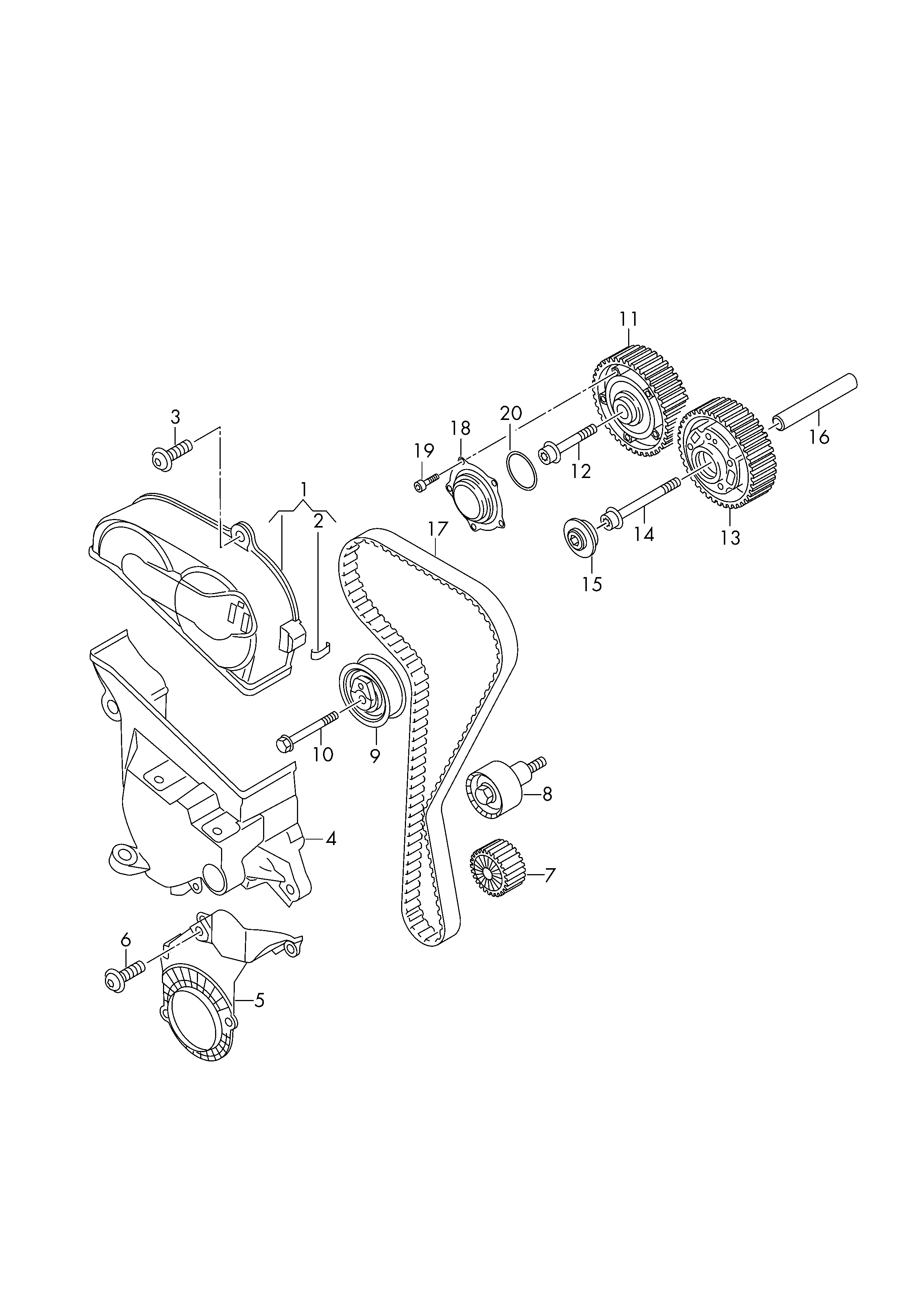 Seat 04E105263D - Vaxt kəməri dəsti furqanavto.az