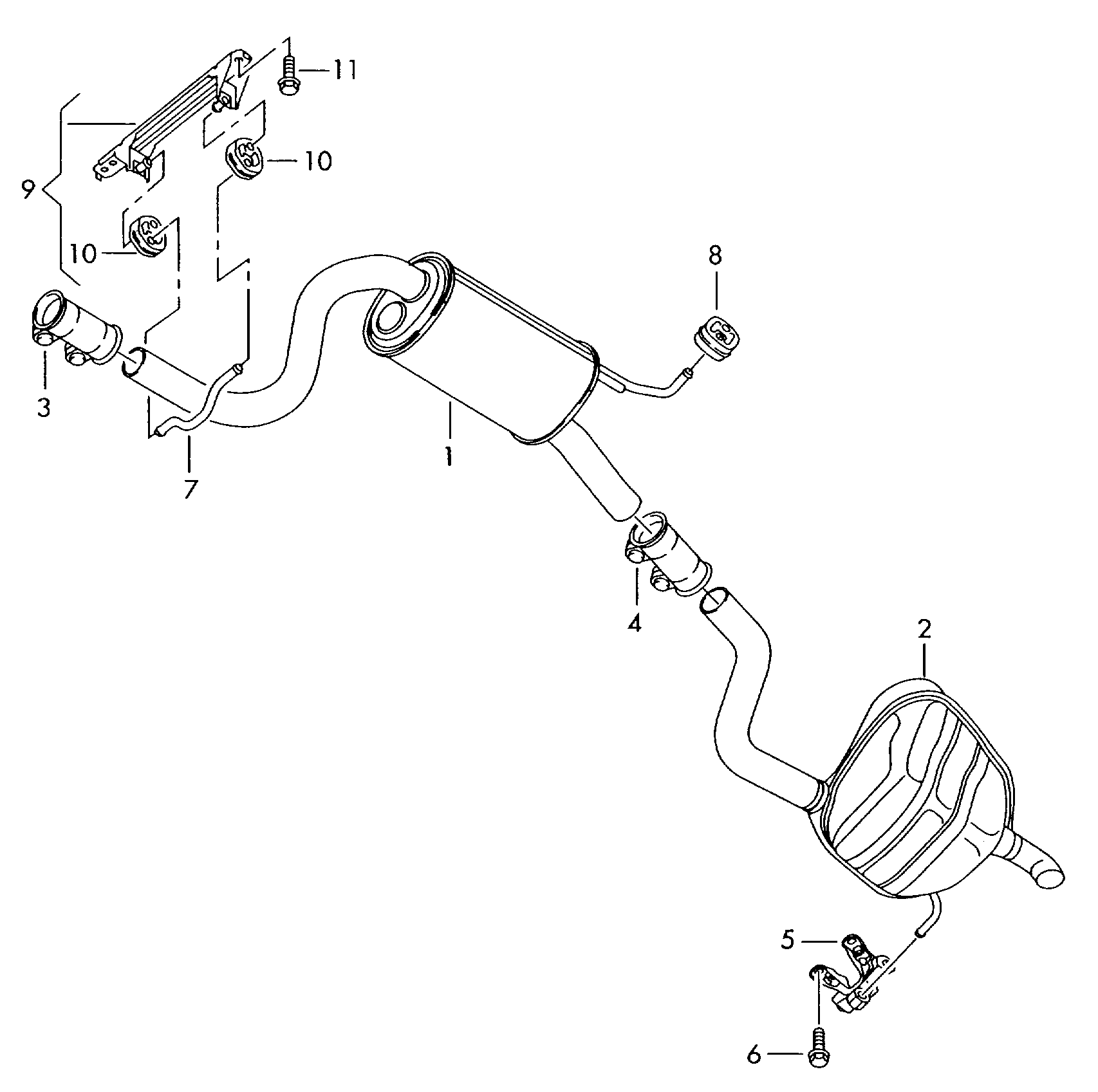 Skoda 1K0 253 144 AP - Saxlama braketi, səsboğucu furqanavto.az