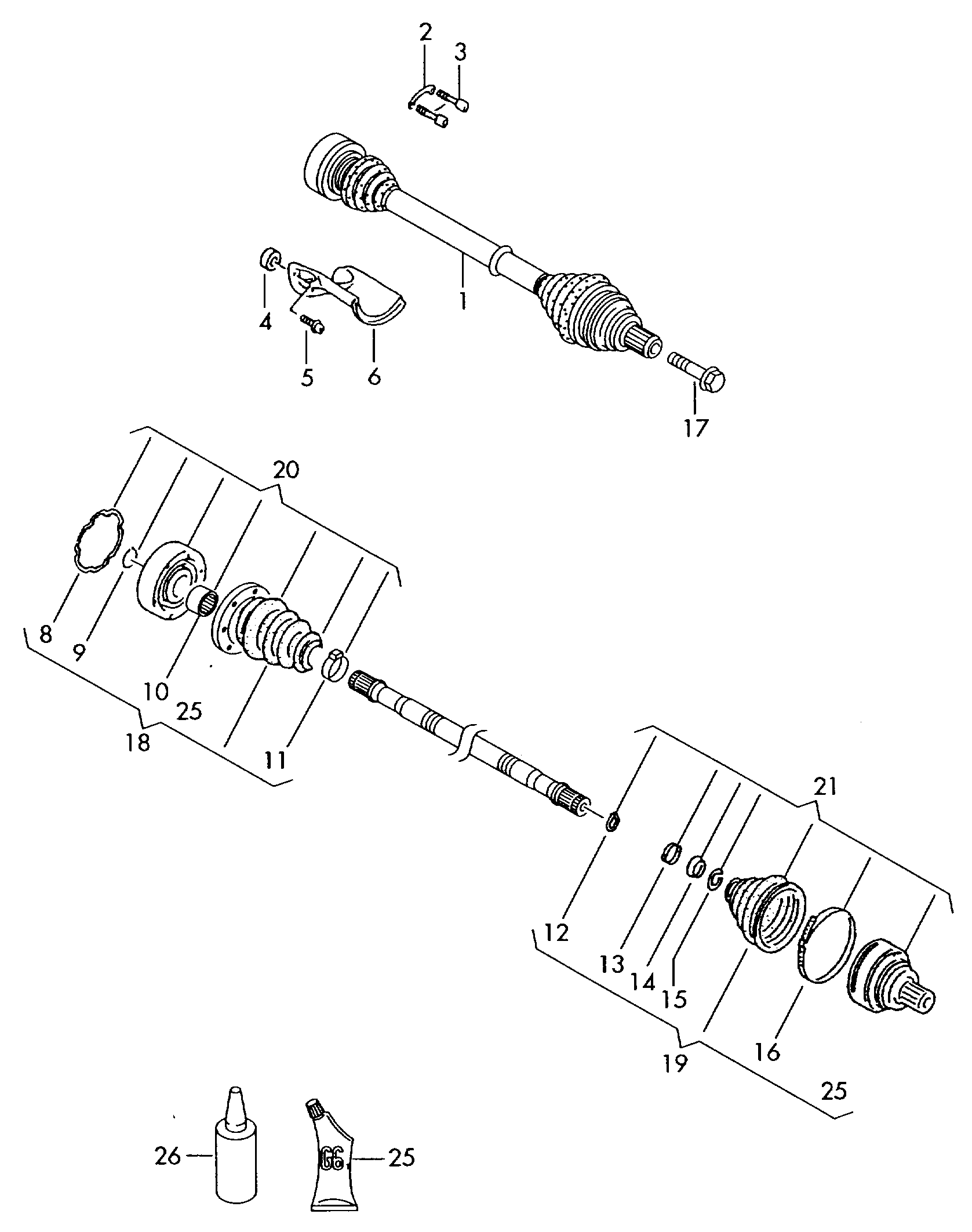 VAG 1K0407271AP - Sürücü mili furqanavto.az