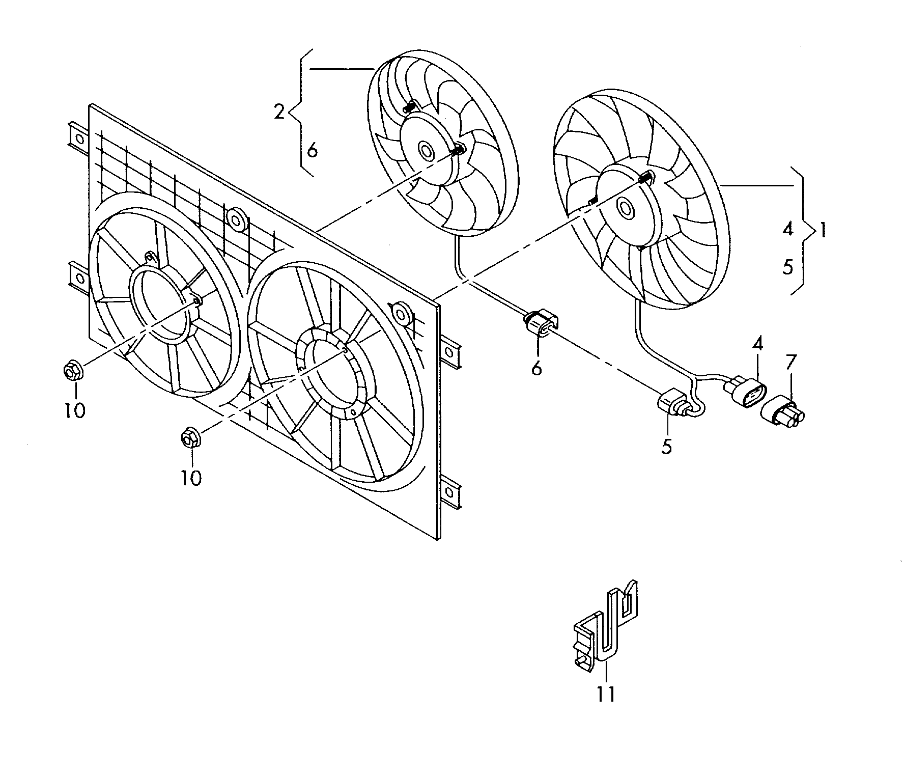 VW 1K0959455DM - Fen, radiator furqanavto.az