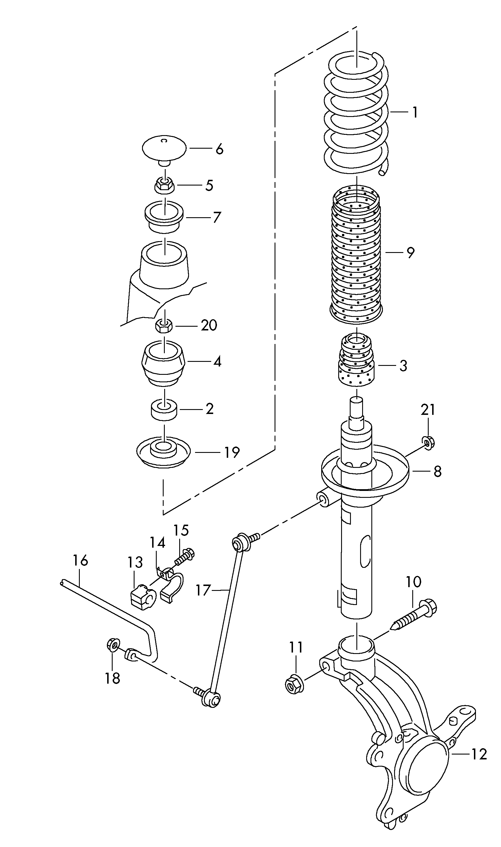 VW 6R0 411 315 A - Çubuq / Strut, stabilizator www.furqanavto.az