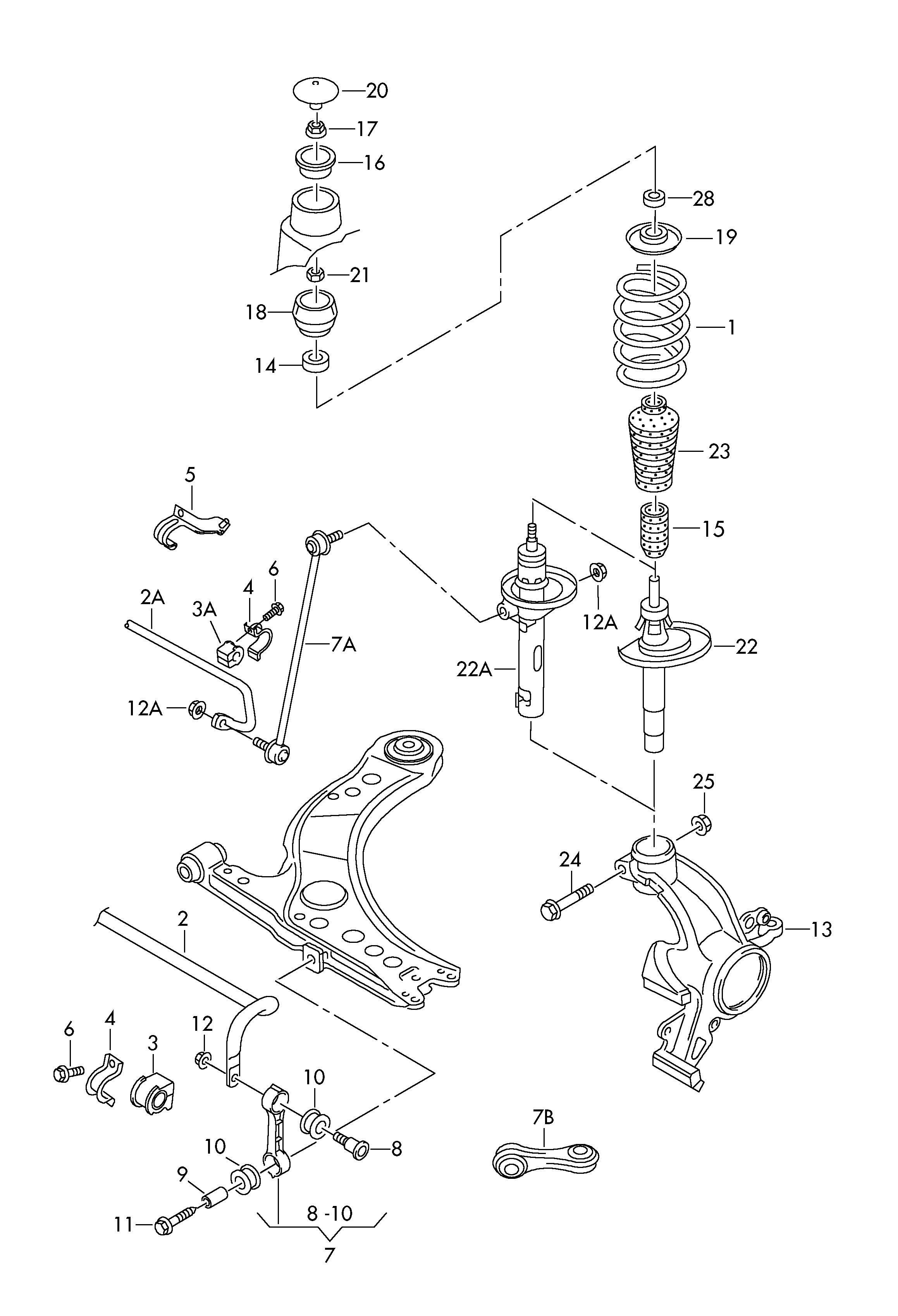 VAG 1J0 411 336D - Kronşteyn, stabilizatorun quraşdırılması www.furqanavto.az