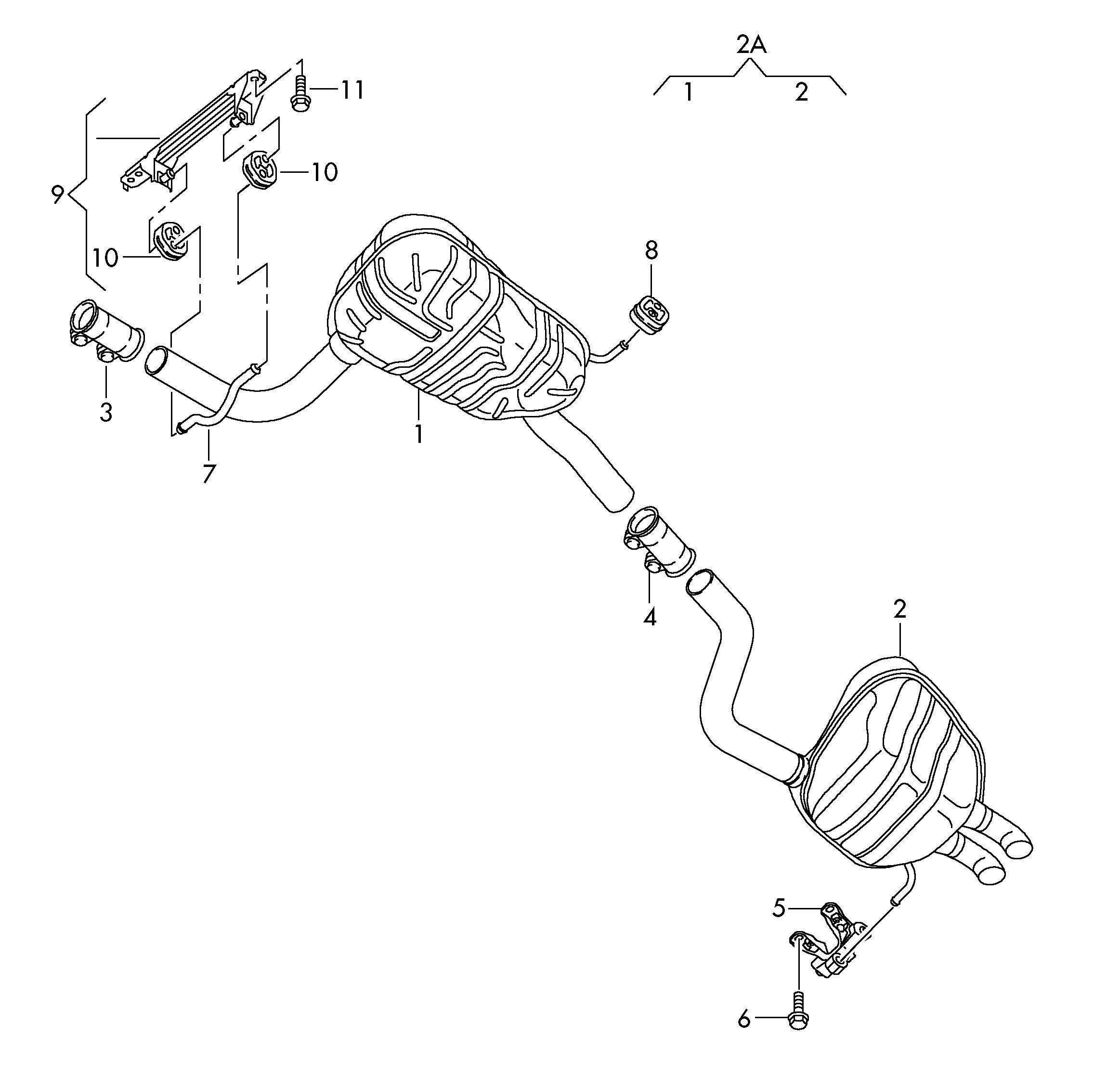 VW 1K0253147D - Saxlama braketi, səsboğucu furqanavto.az