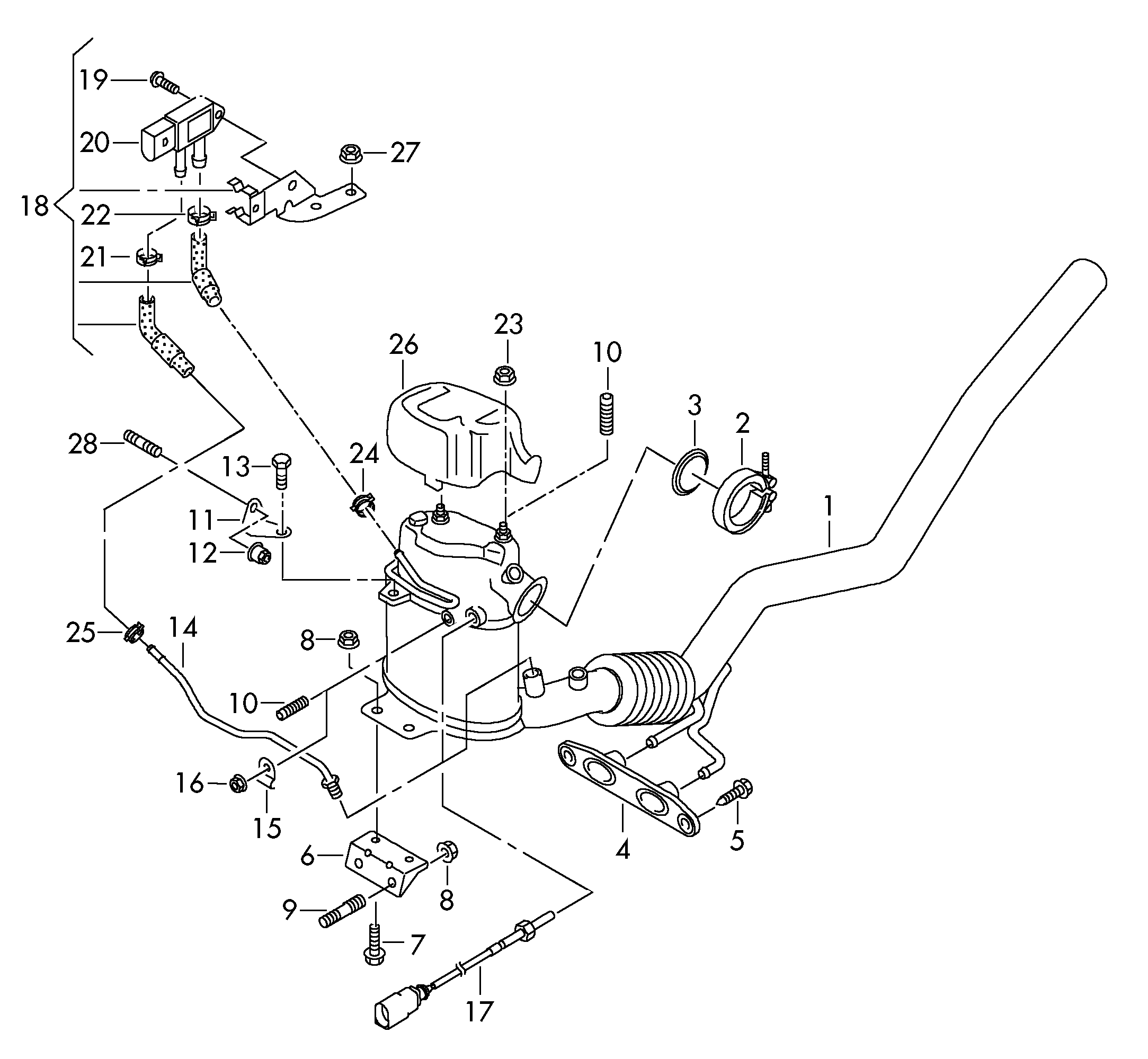 VAG 1K0254704 X - Tüs / Hissəcik filtri, egzoz sistemi furqanavto.az