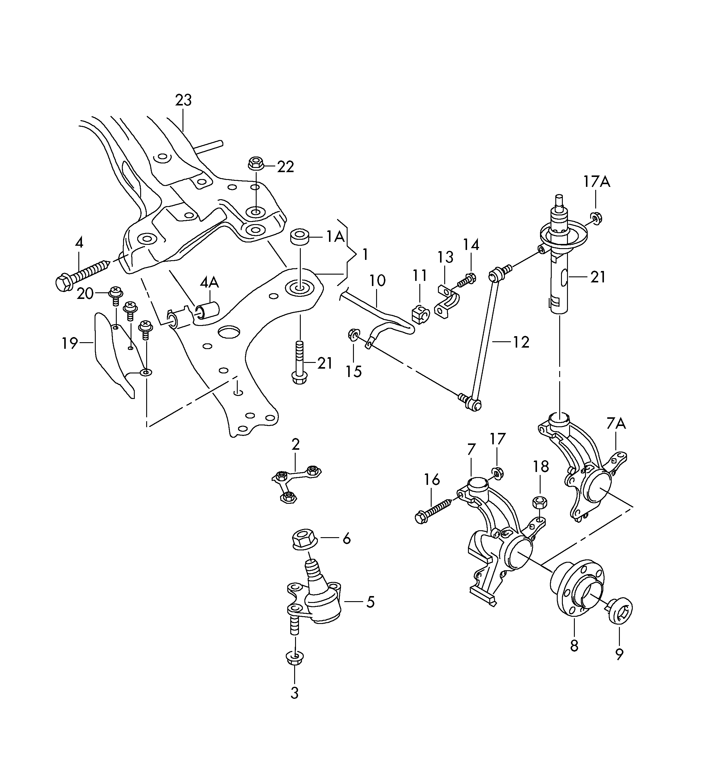 Seat 6Q0407255S - Sükan çarxı, təkər asması furqanavto.az