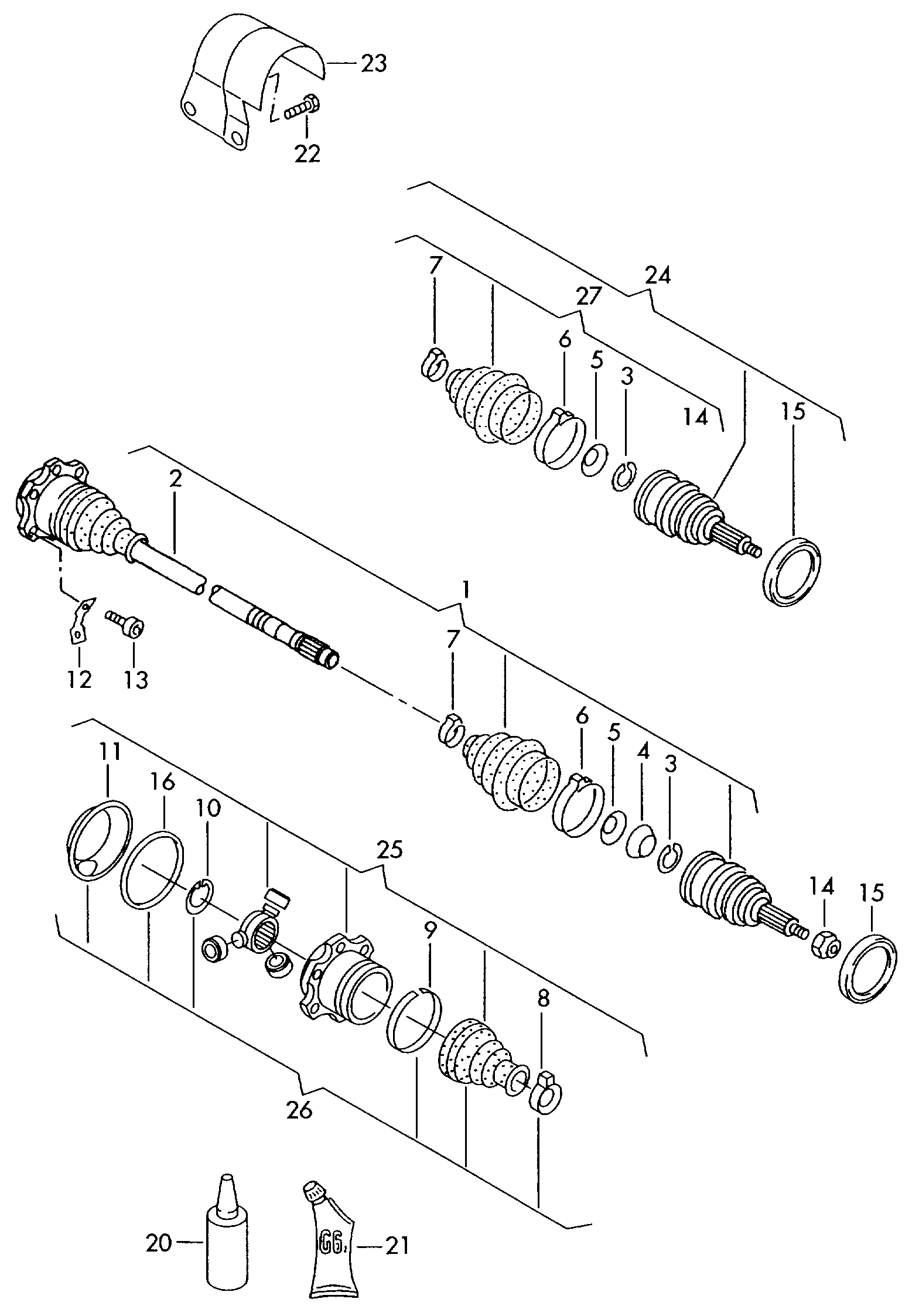 AUDI 6Q0 498 099 E - Birləşmə dəsti, ötürücü val furqanavto.az