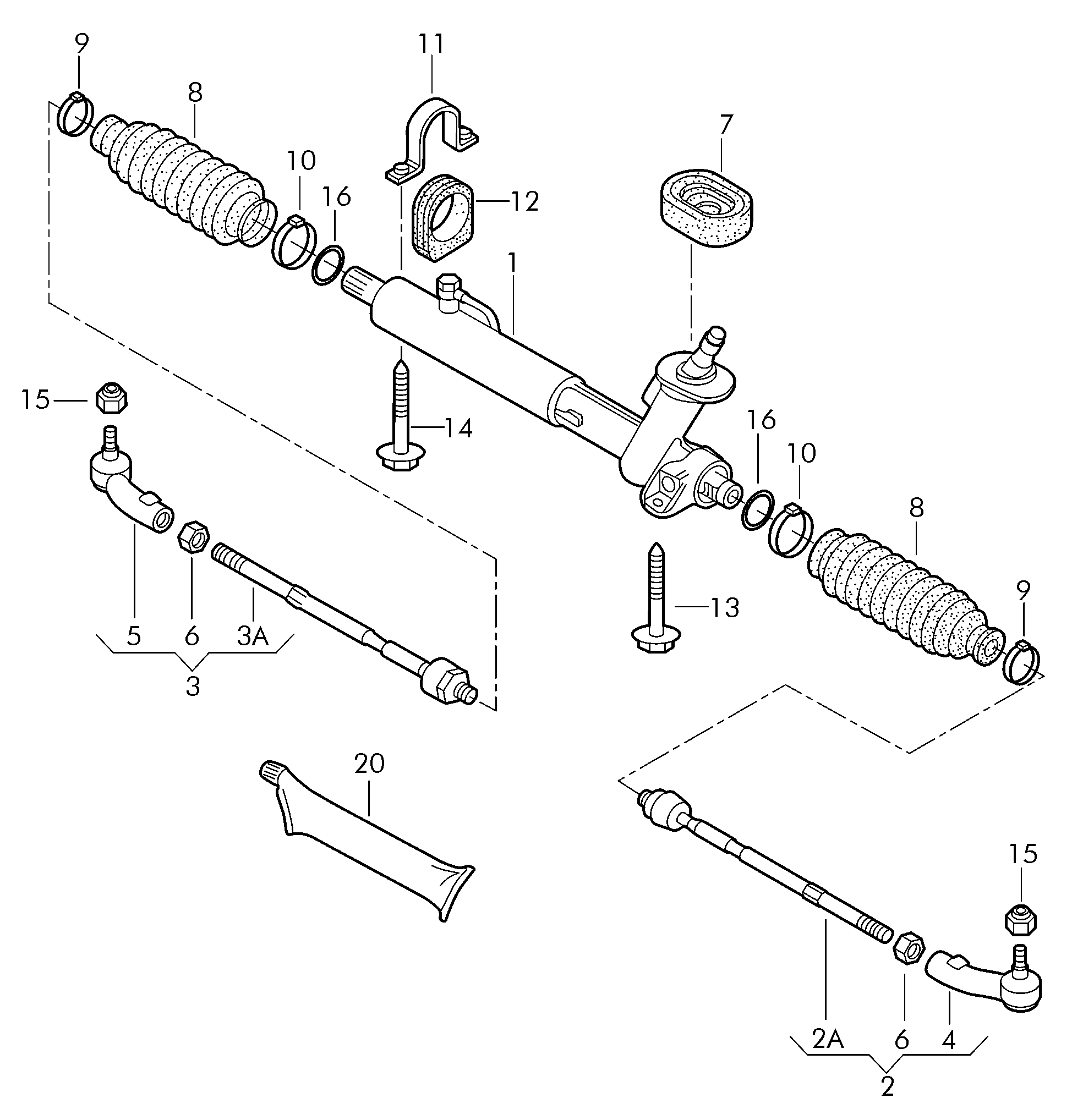 Seat 6Q0 419 812 C - Bağlama çubuğunun sonu furqanavto.az