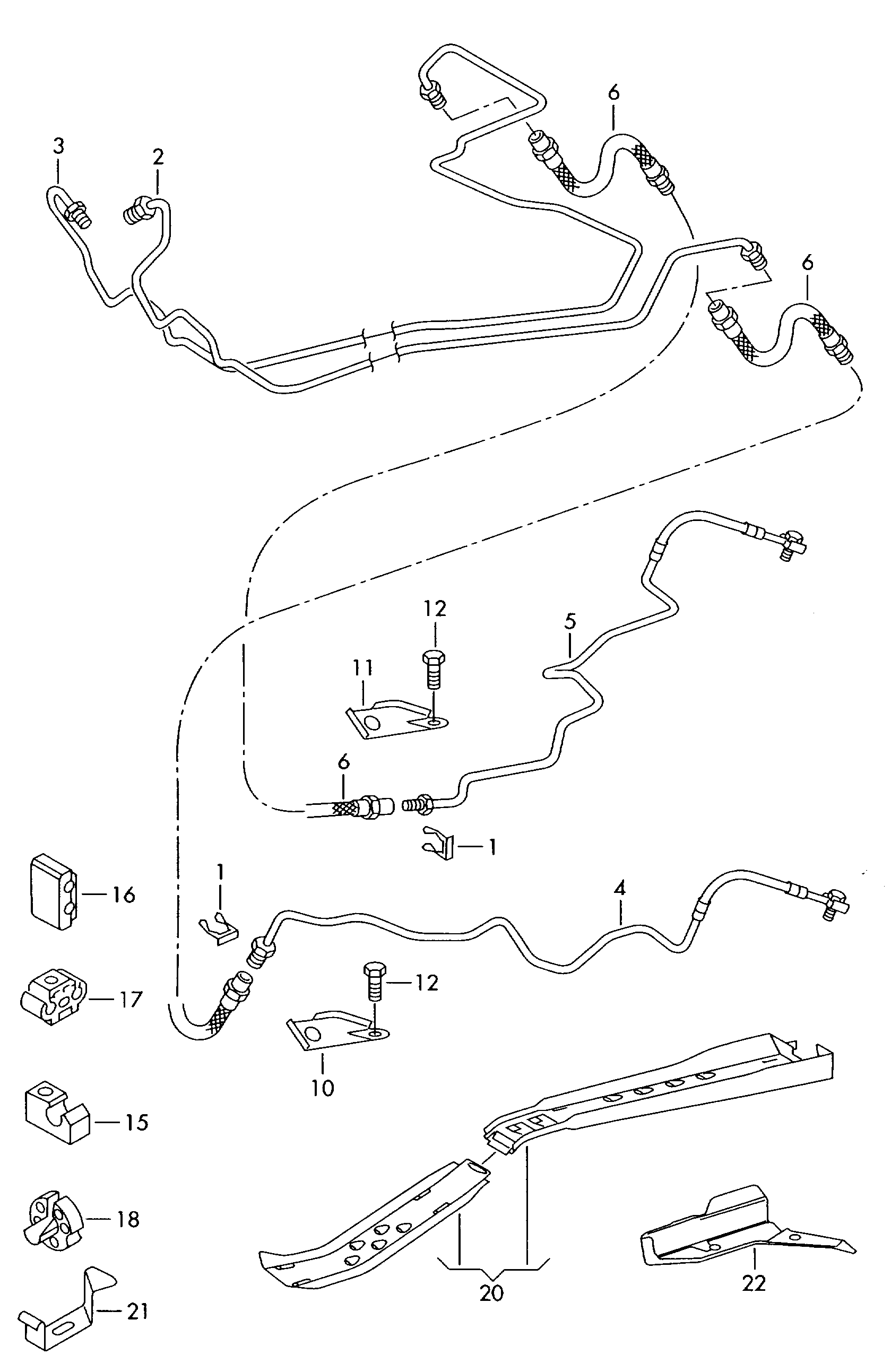 VAG 1J0 611 764 L - Əyləc şlanqı furqanavto.az