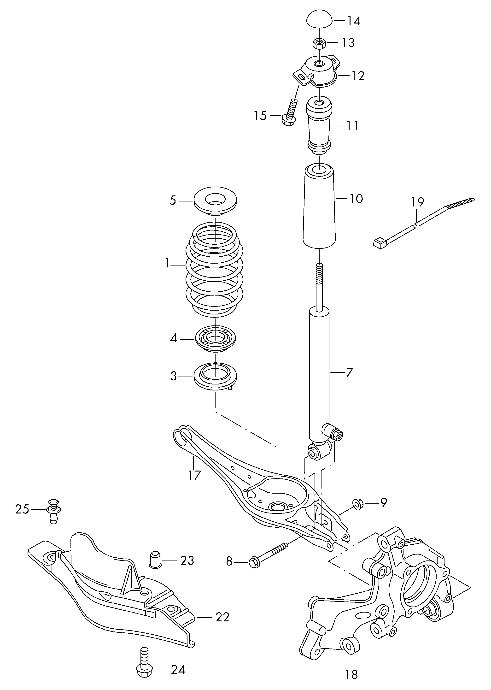 VW 5Q0 513 353 E - Üst Strut Montajı furqanavto.az