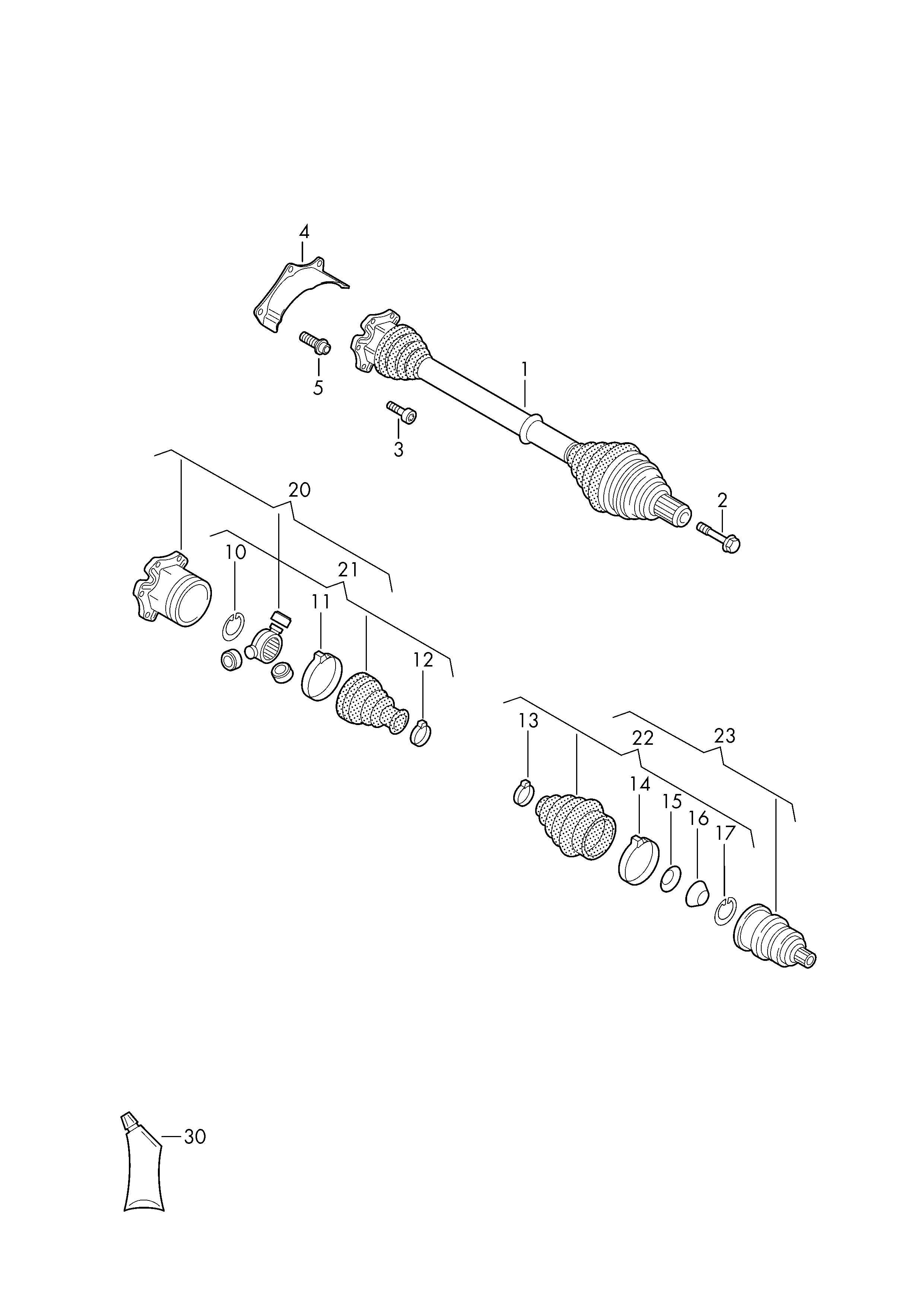 VAG 3C0498201A - Körük, sürücü val furqanavto.az