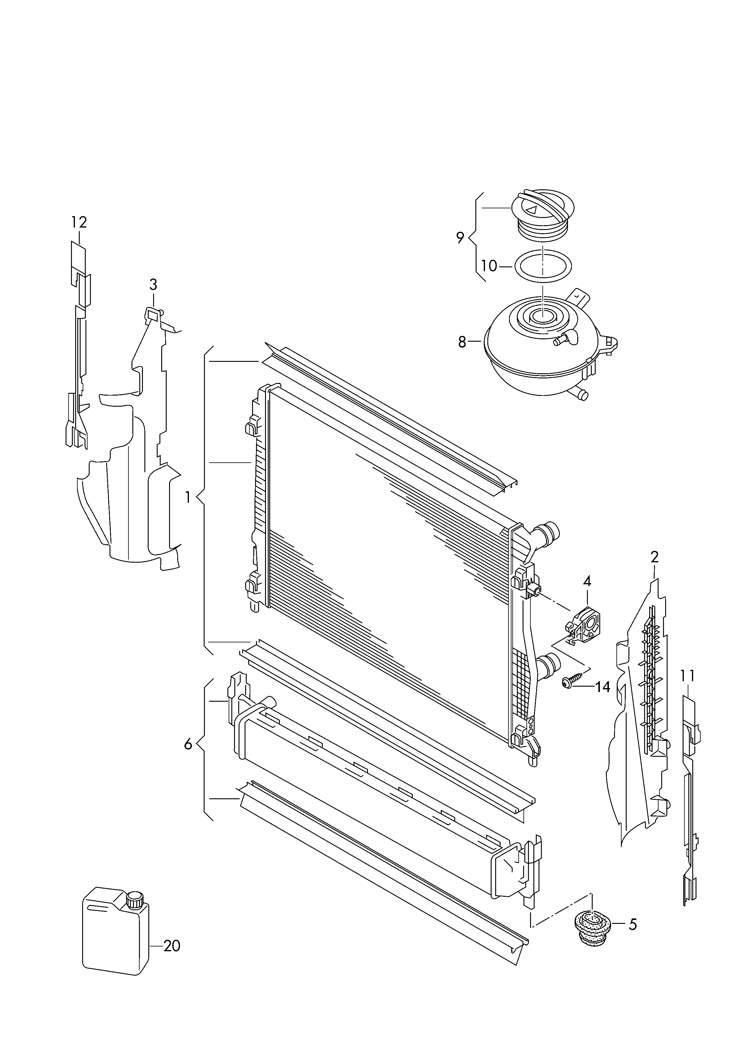 Seat 5Q0121407D - Genişləndirici çən, soyuducu furqanavto.az