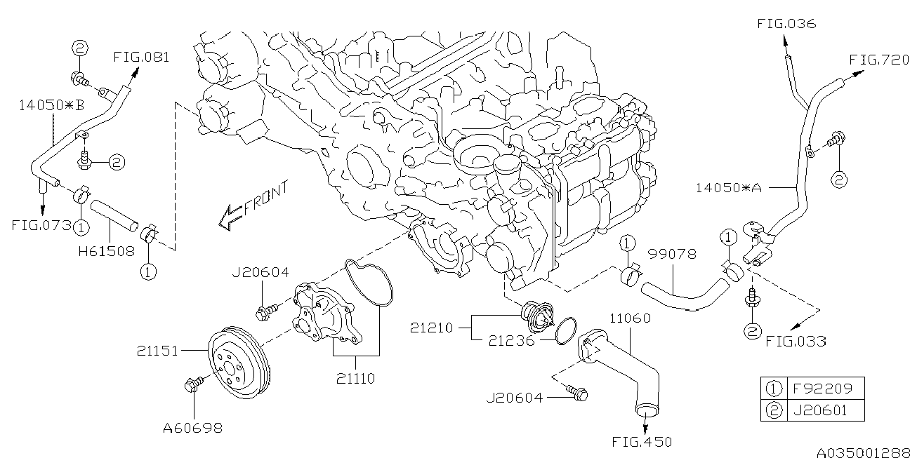 Subaru 21210-AA220 - Termostat, soyuducu furqanavto.az