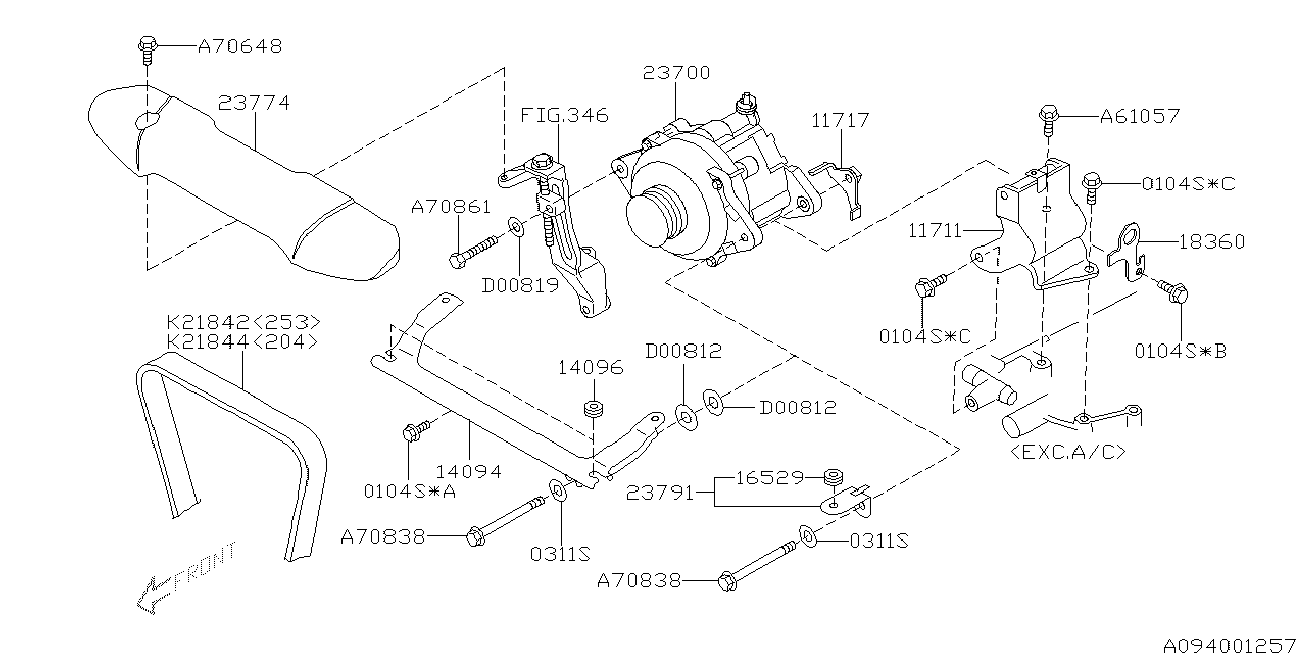 Subaru 10130-AA020 - V-yivli kəmər furqanavto.az