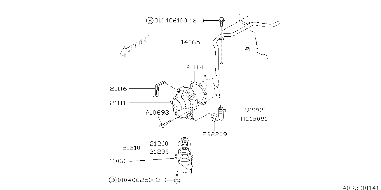 Subaru 21111-AA007 - Su nasosu furqanavto.az