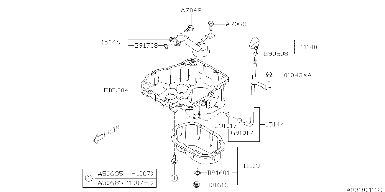 Subaru 803916010 - Mühür halqası, yağ boşaltma tapası furqanavto.az