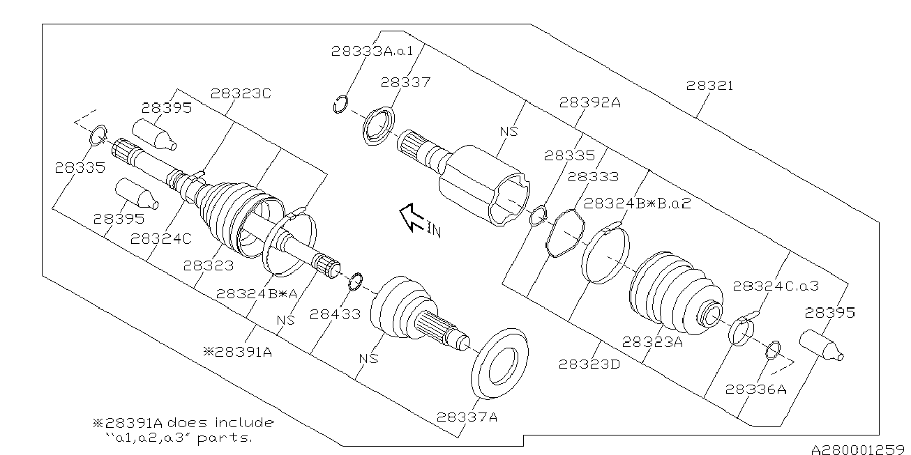 Subaru 28396-AG011 - Körük, sürücü val furqanavto.az