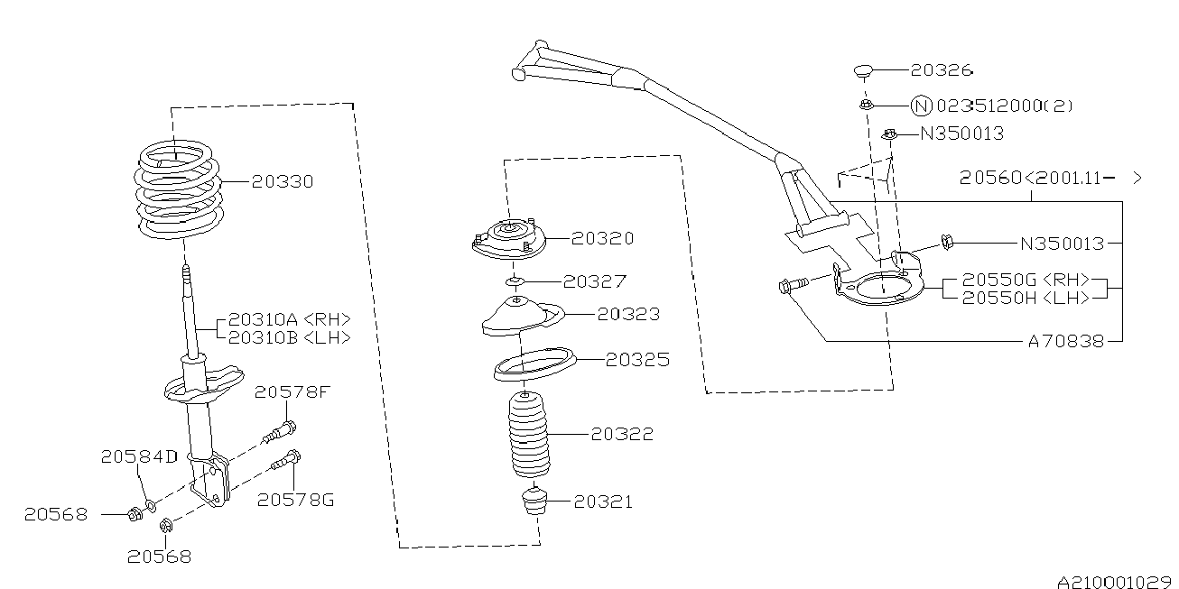 Subaru 20322-AA000 - Toz örtüyü dəsti, amortizator furqanavto.az