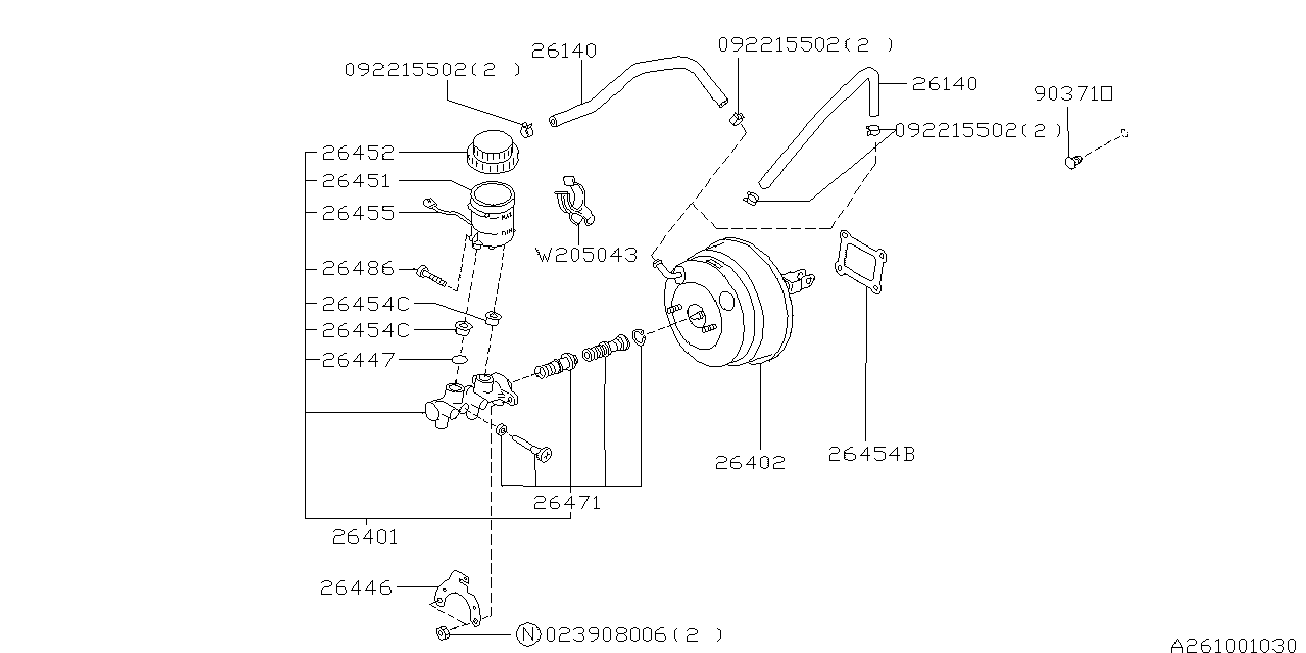 Subaru 26471-AA000 - Təmir dəsti, əyləc baş silindri furqanavto.az