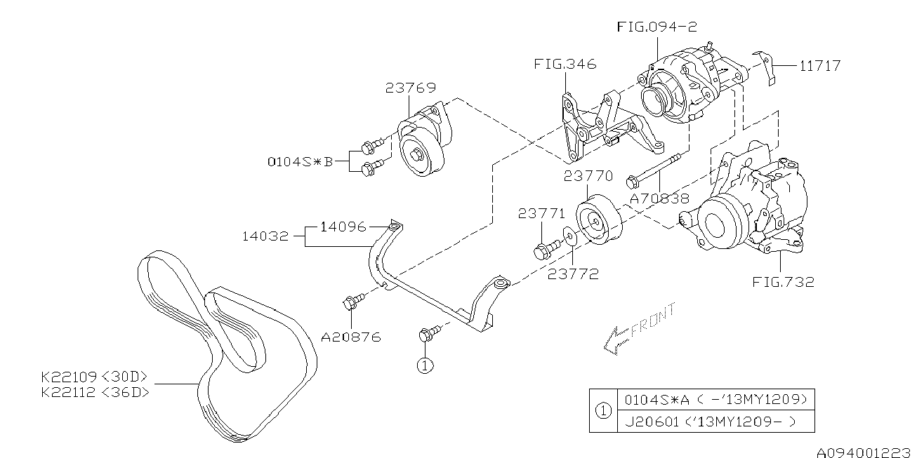 Subaru 80922 1120 - V-yivli kəmər furqanavto.az