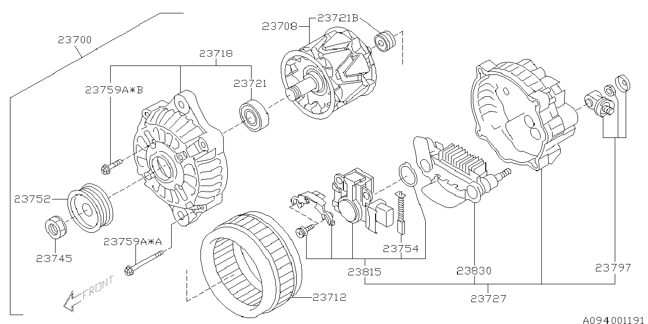 Subaru 23700-AA370 - Alternator furqanavto.az