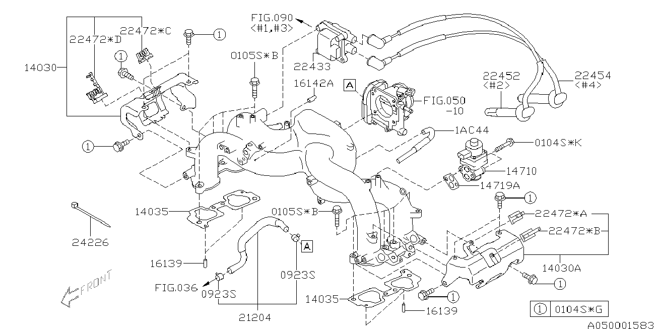 Subaru 22454-AA140 - Alovlanma kabeli dəsti furqanavto.az