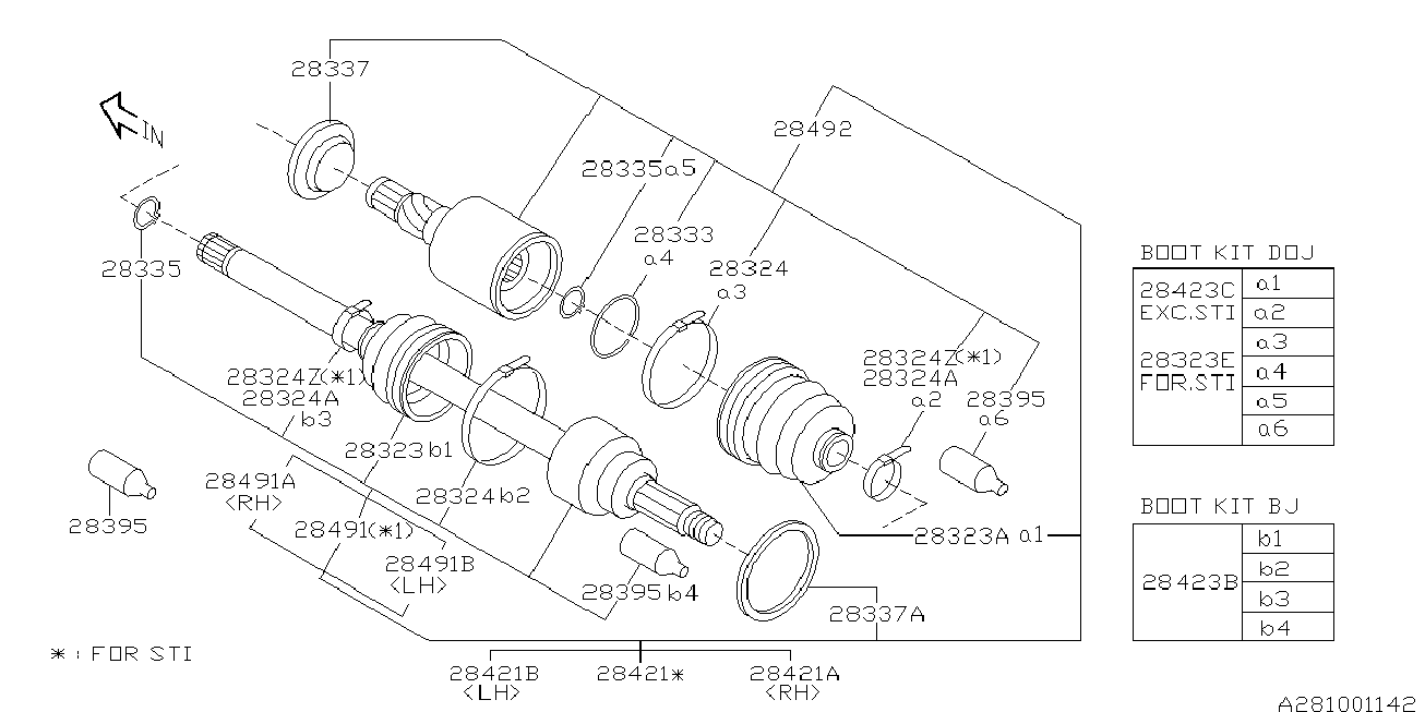 Subaru 28023-AA130 - Körük, sürücü val furqanavto.az