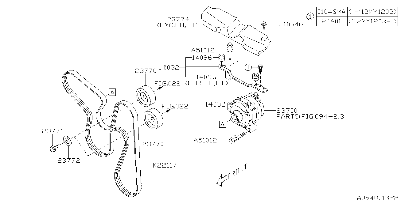Subaru 809221170 - V-yivli kəmər furqanavto.az