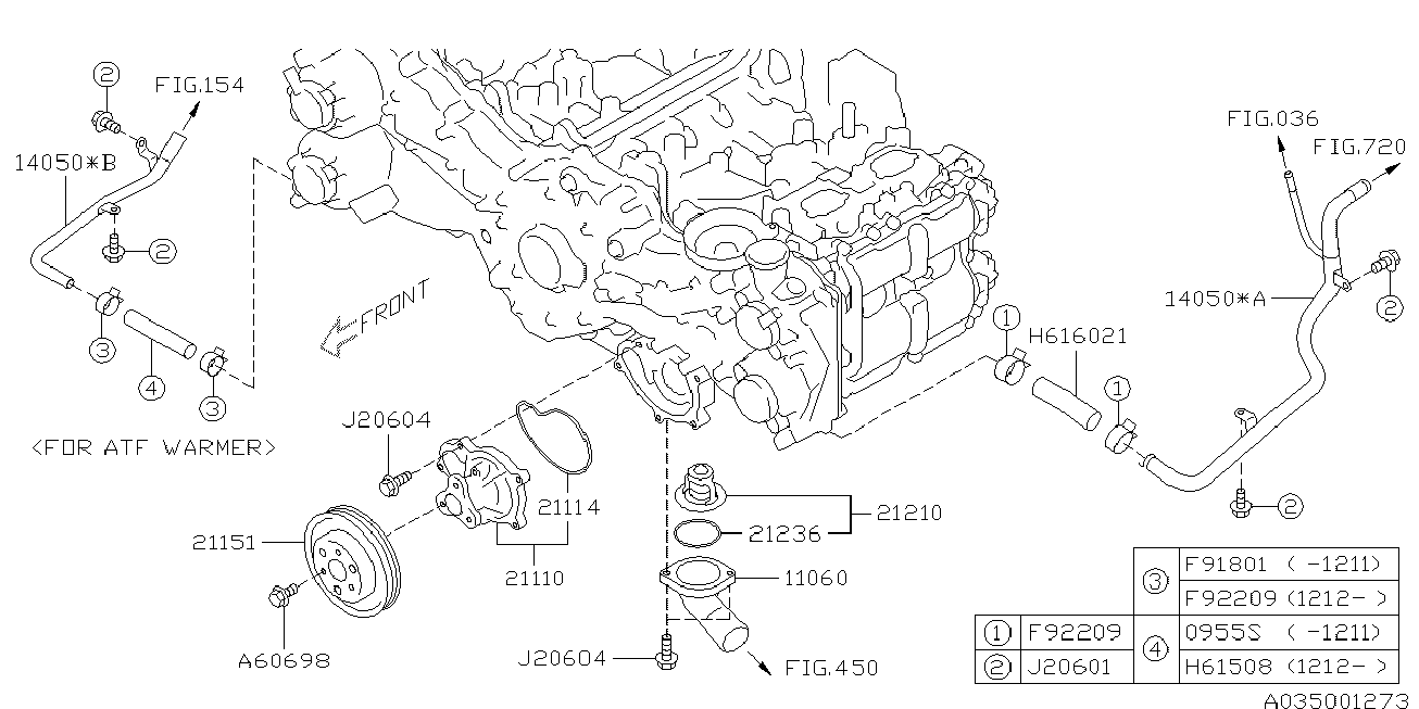 Subaru 21210-AA210 - Termostat, soyuducu furqanavto.az