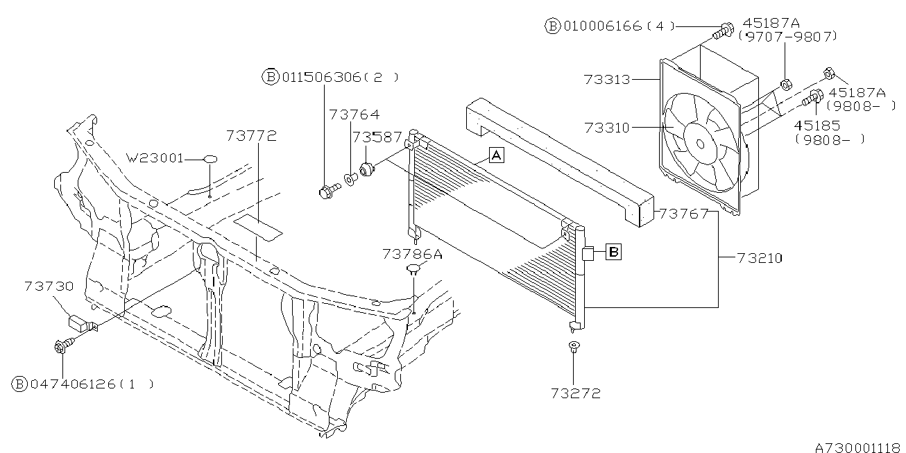 Subaru 73210-FC050 - Kondenser, kondisioner furqanavto.az