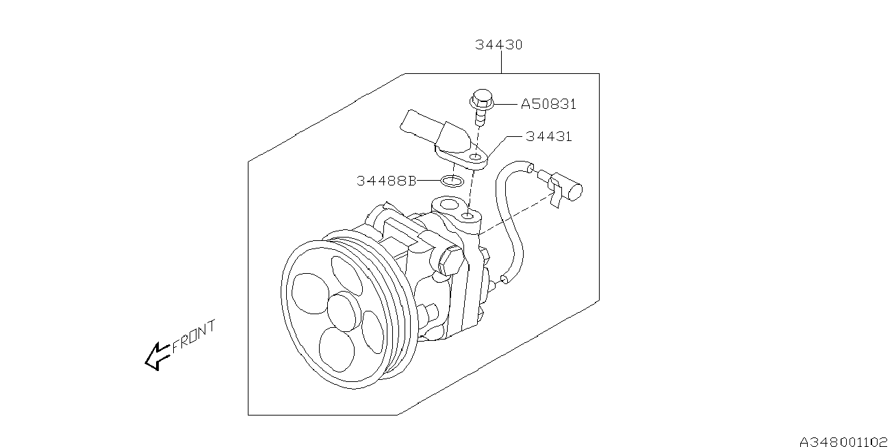 Subaru 34439AE020 - Conta, suqəbuledici manifold furqanavto.az