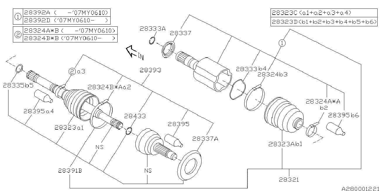 Subaru 28323-AG020 - Körük, sürücü val furqanavto.az